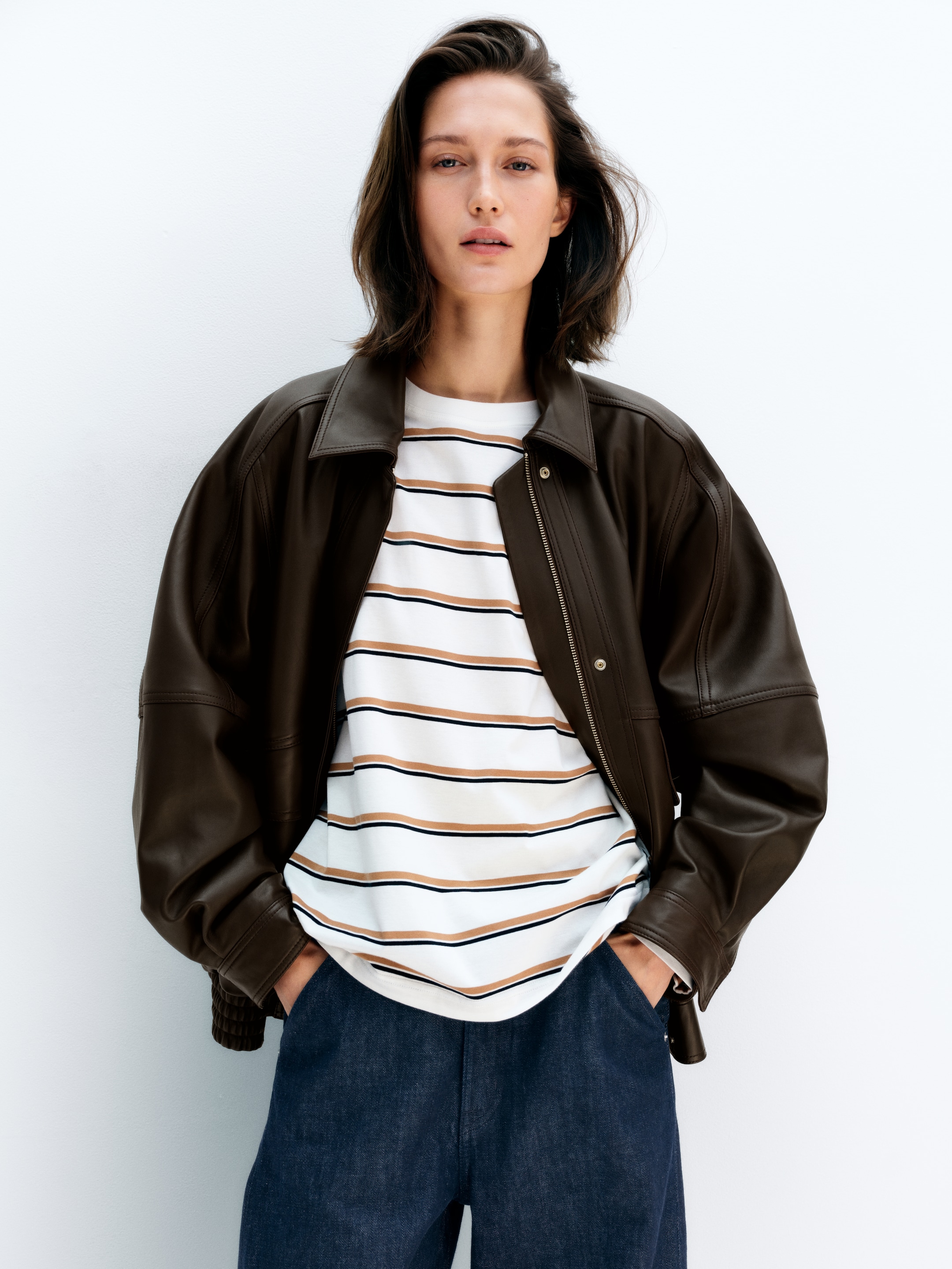Relaxed Long-Sleeve T-Shirt - White/Multi Colour - Oversized - Women - StillMedia/Environmental - 1