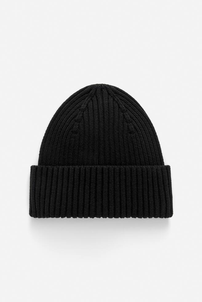 Rib-Knitted Beanie - Black/Blue/Burgundy/Orange/Pink/Beige/Blue/Khaki Green/Pink/Lilac - 1