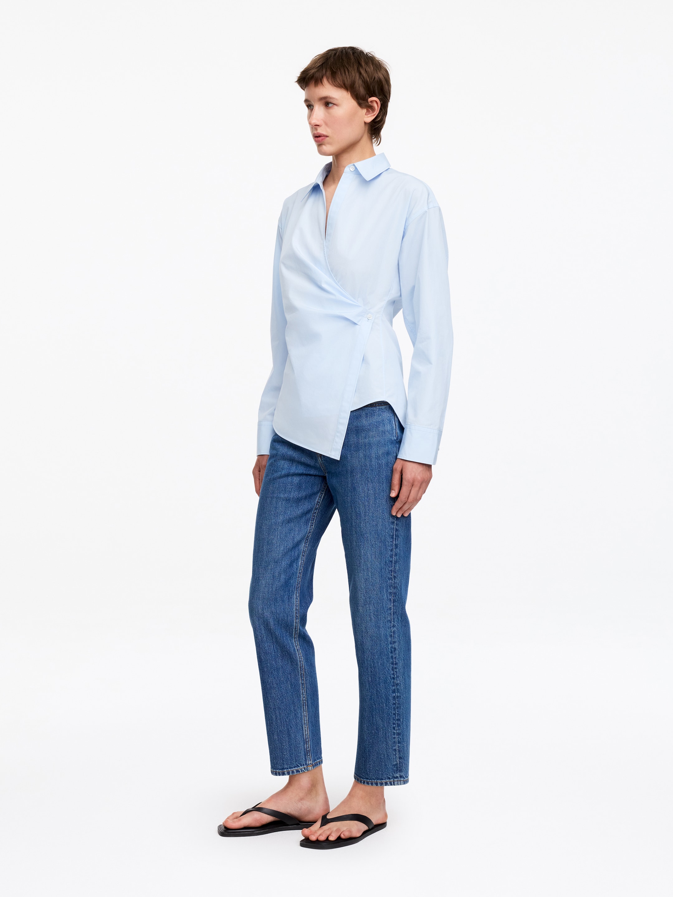 Camicia a portafoglio - Azzurro - Slim fit - Women - StillMedia/Lookbook - 5