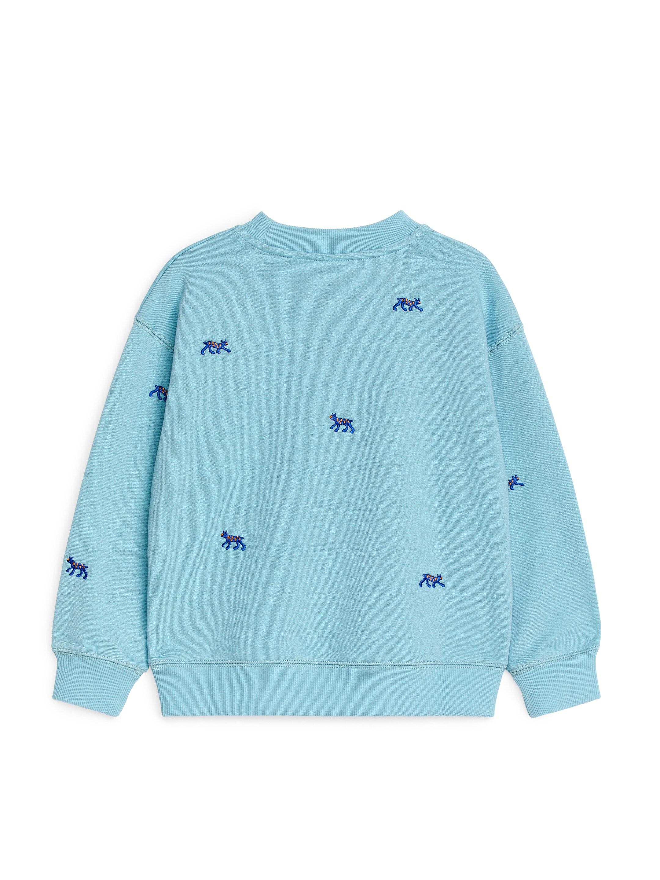 Embroidered Sweatshirt - Dusty Turquoise/Lynx - Regular fit - Children - StillMedia/DescriptiveStillLife - 1