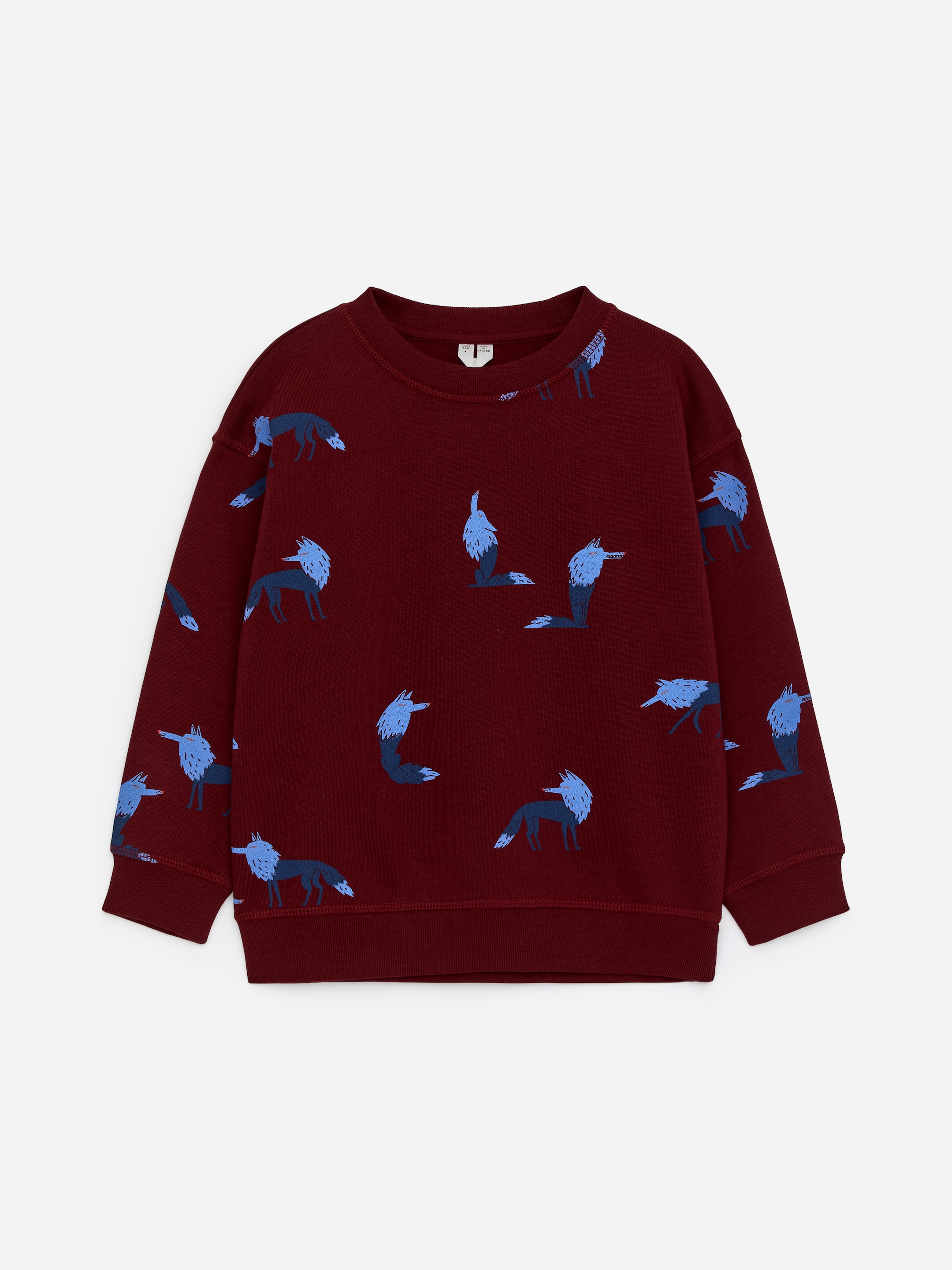 Relaxed Sweatshirt - Burgundy/Wolves - Relaxed fit - children - StillMedia/DescriptiveStillLife - 2