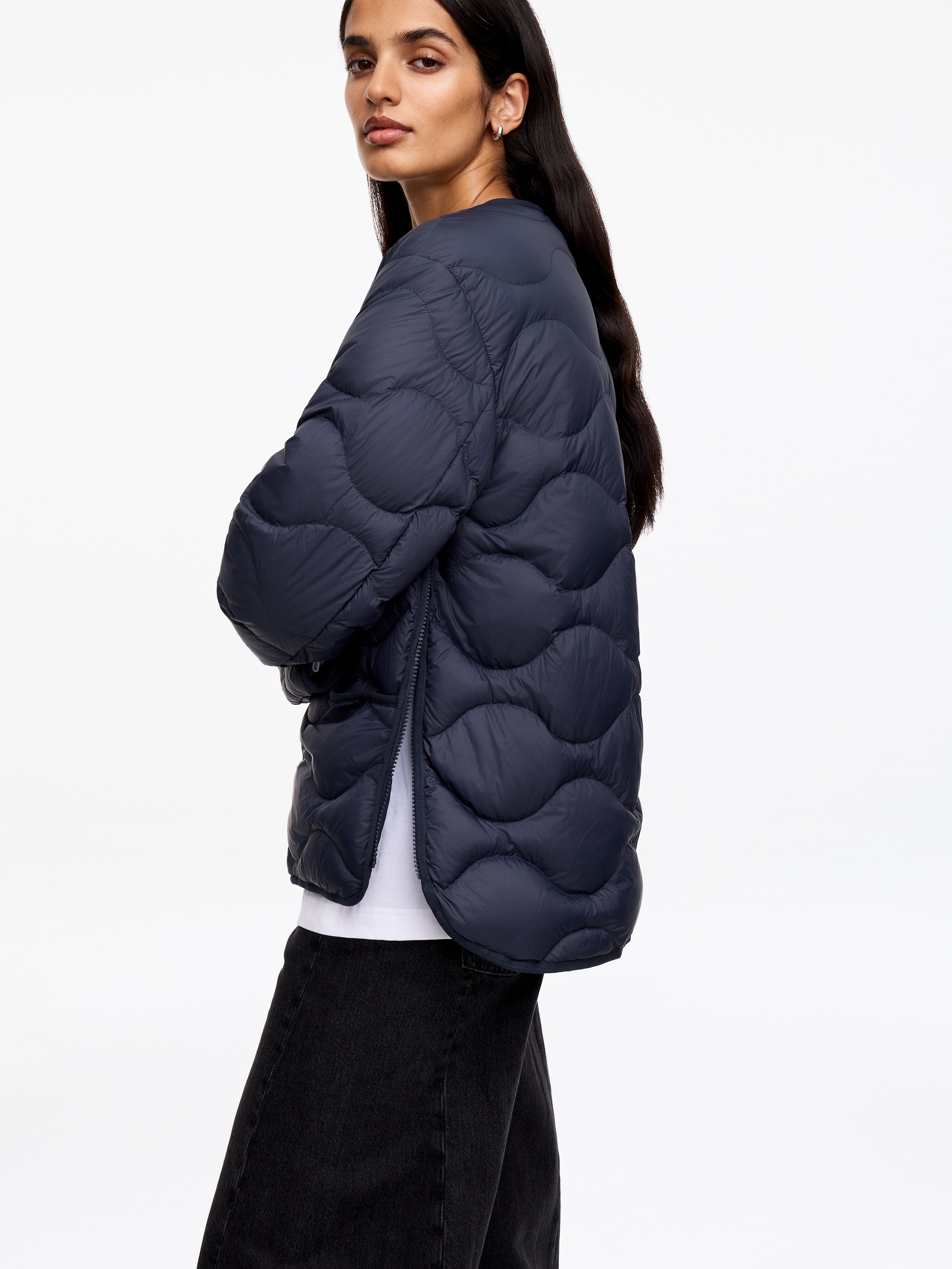 Re:Down Quilted Liner Jacket - Dark Blue - Regular fit - women - StillMedia/Lookbook - 7