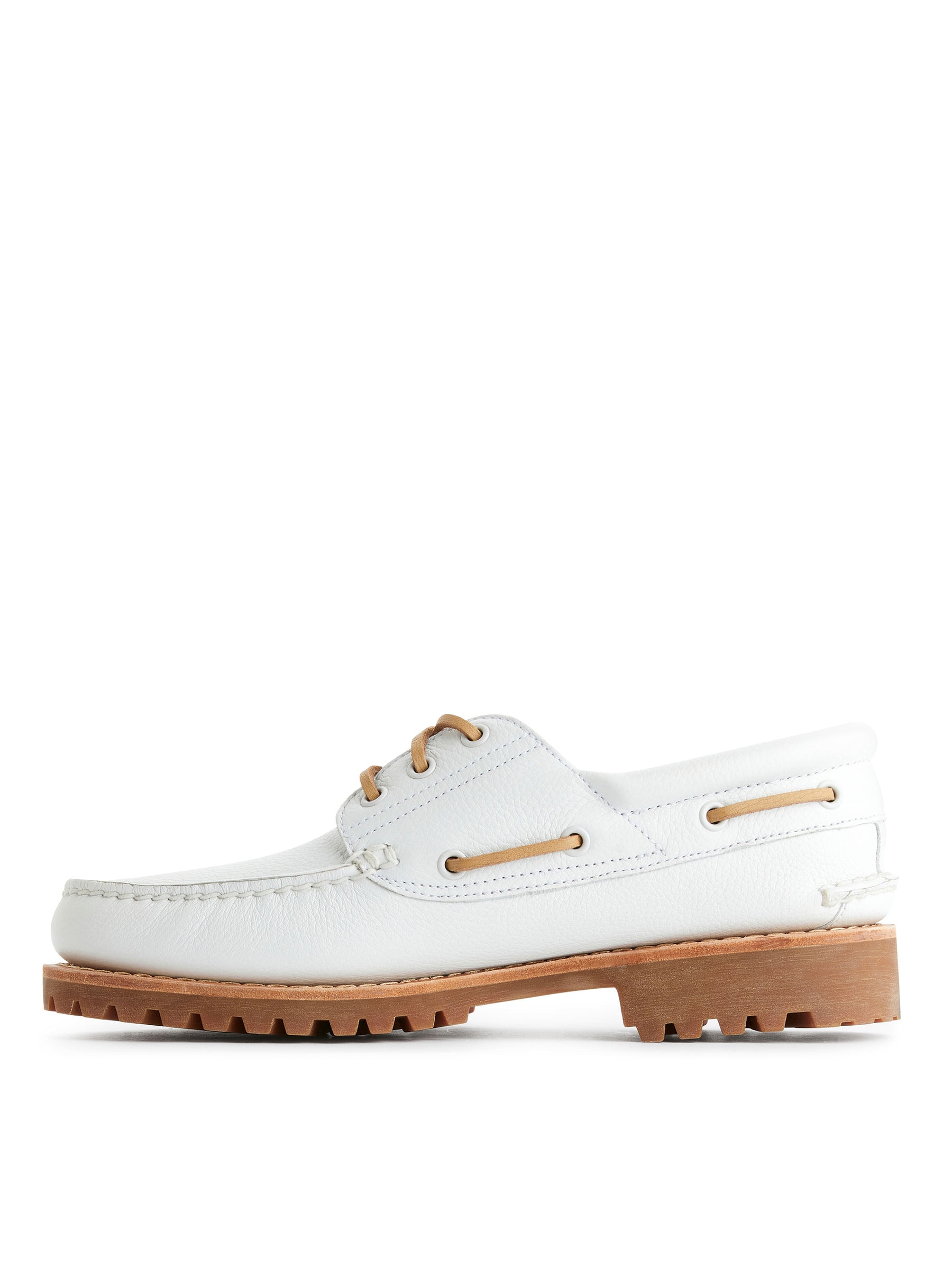 Timberland 3-Eye Lug Handsewn Boat Shoe - White - Men - StillMedia/DescriptiveStillLife - 1
