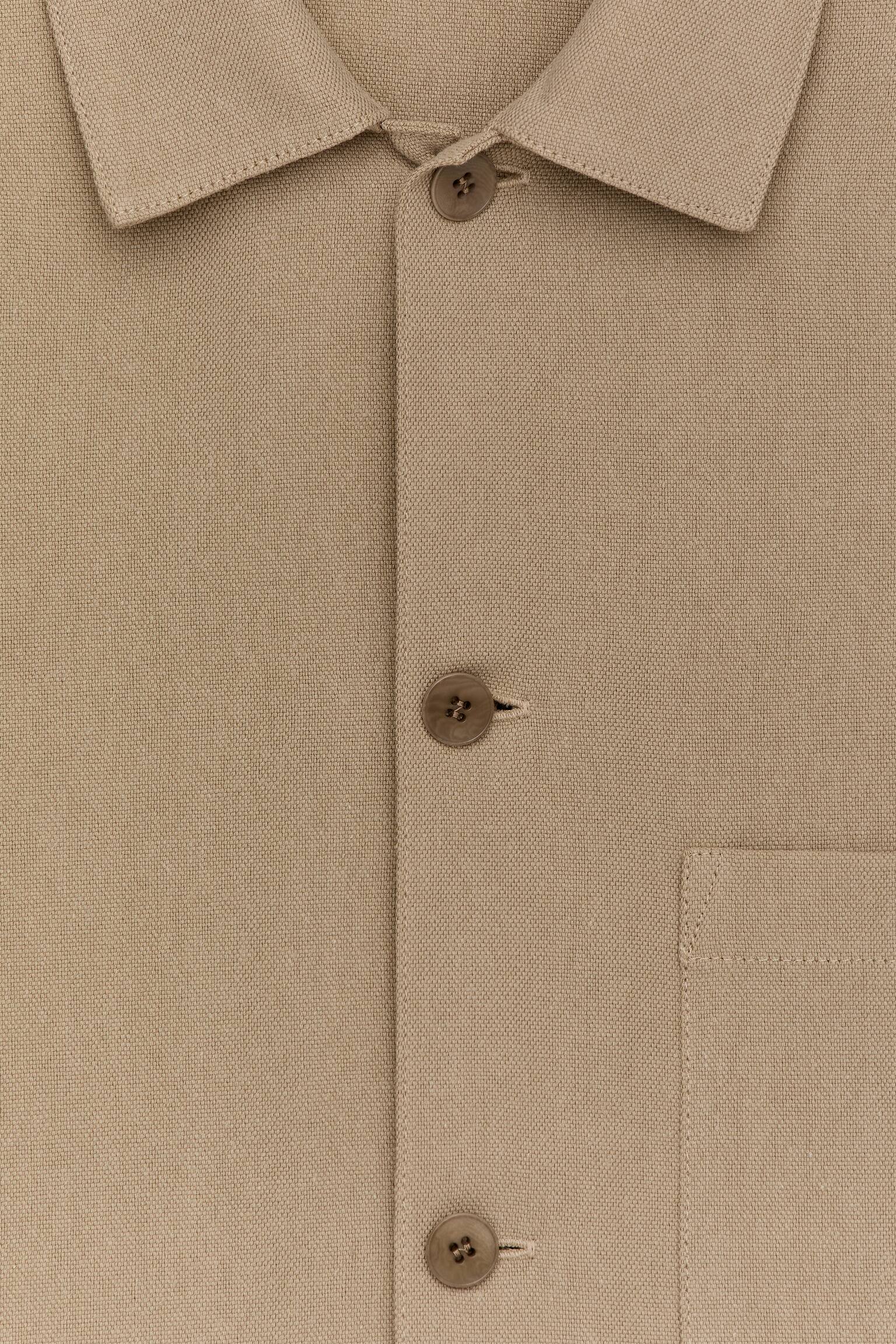 Kanvaasipäällyspaita tencel-sekoitetta - Beige - 5