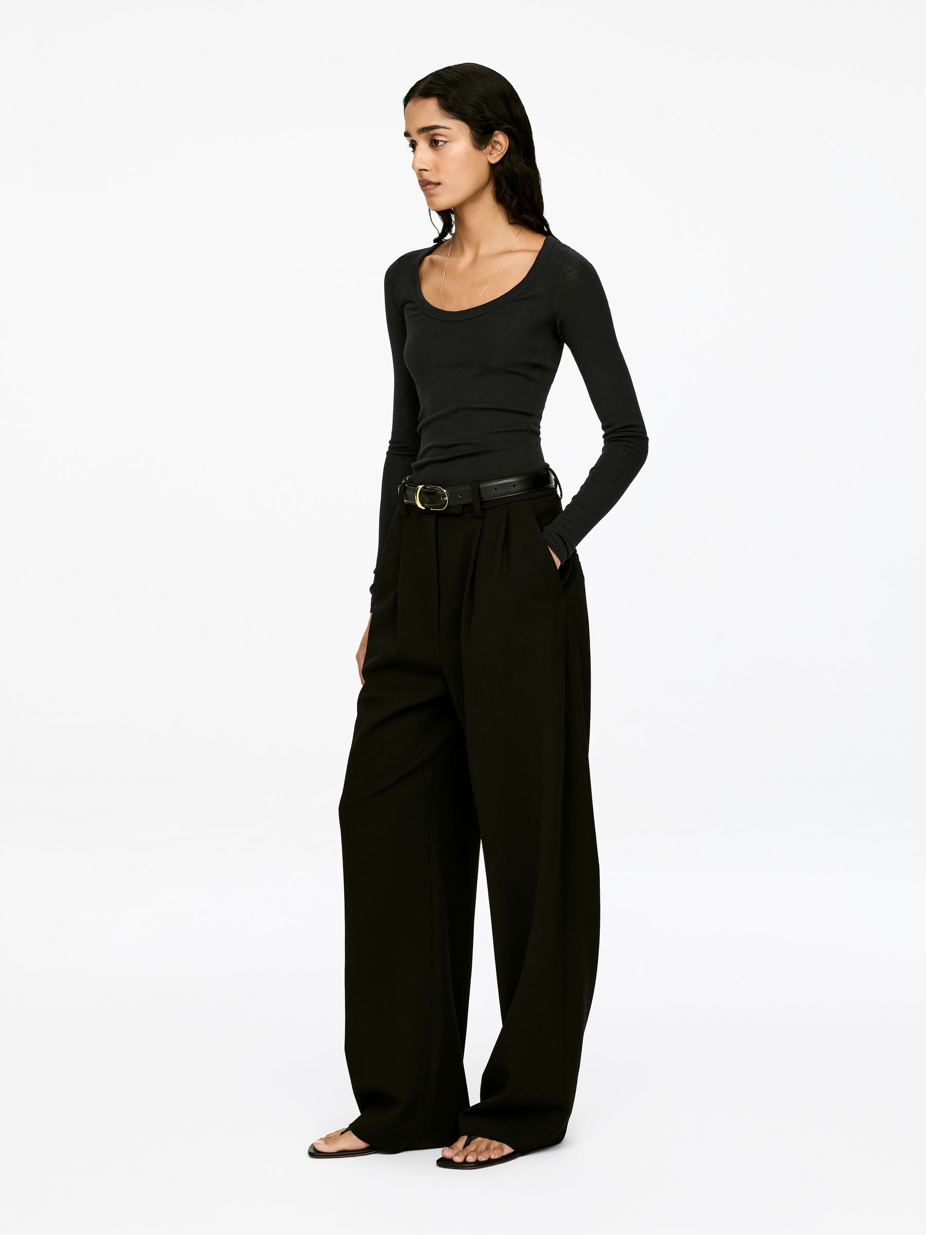 Wool Rib Top - Black - Slim fit - Women - StillMedia/Lookbook - 8
