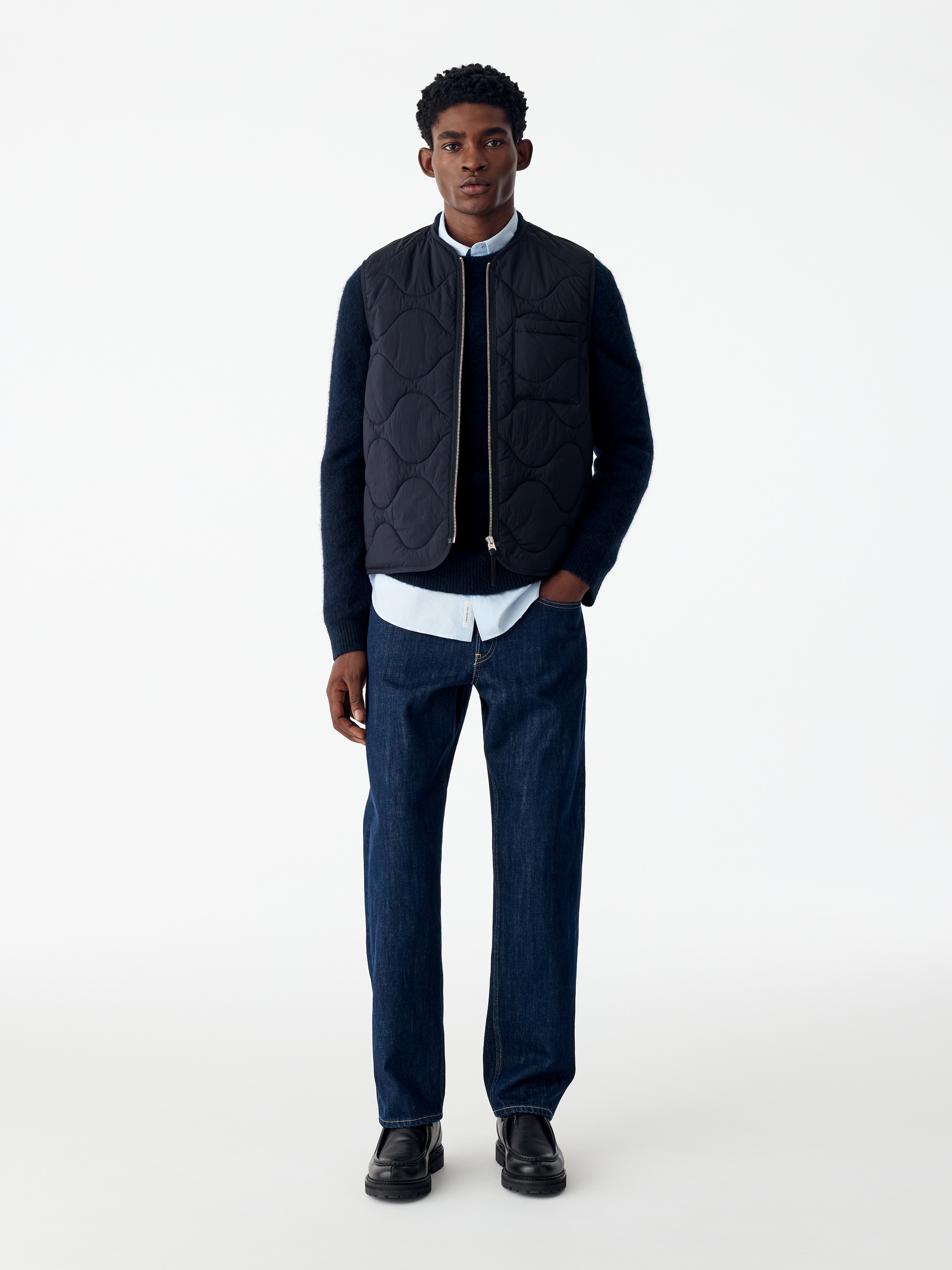 Quilted Liner Vest - Dark Blue - Regular fit - men - StillMedia/Lookbook - 10