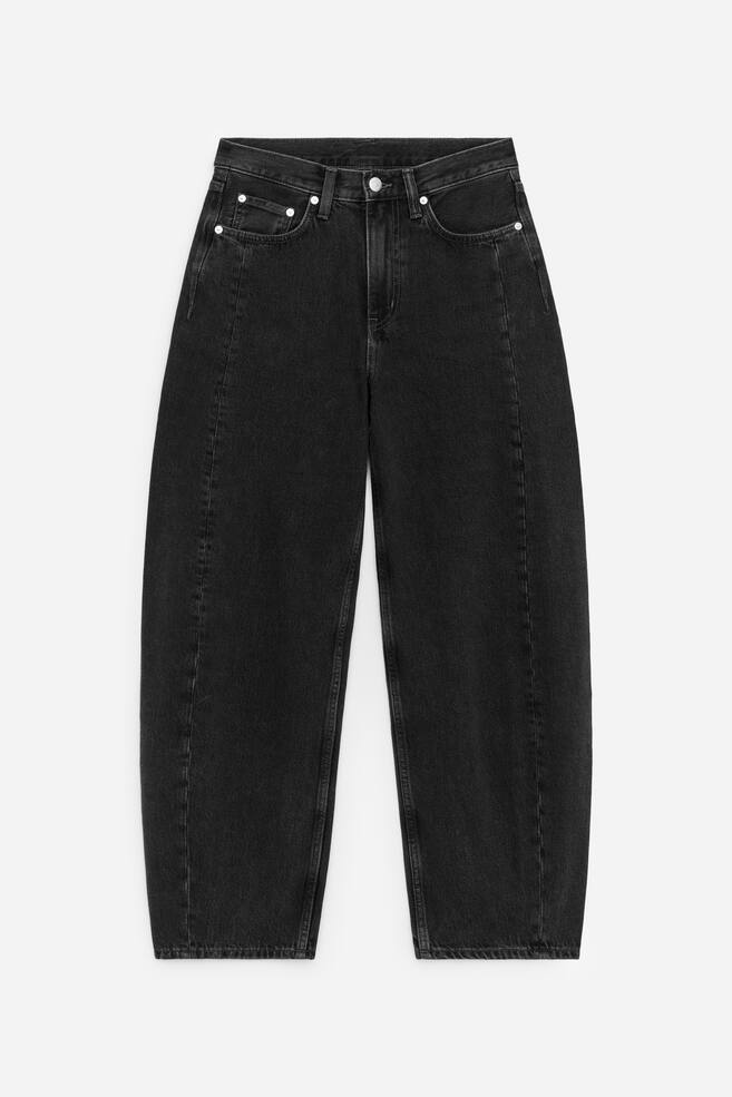 BLOOM Barrel Jeans - Black/White/Mid Blue/Off White/Pink/Blue/Black - 1
