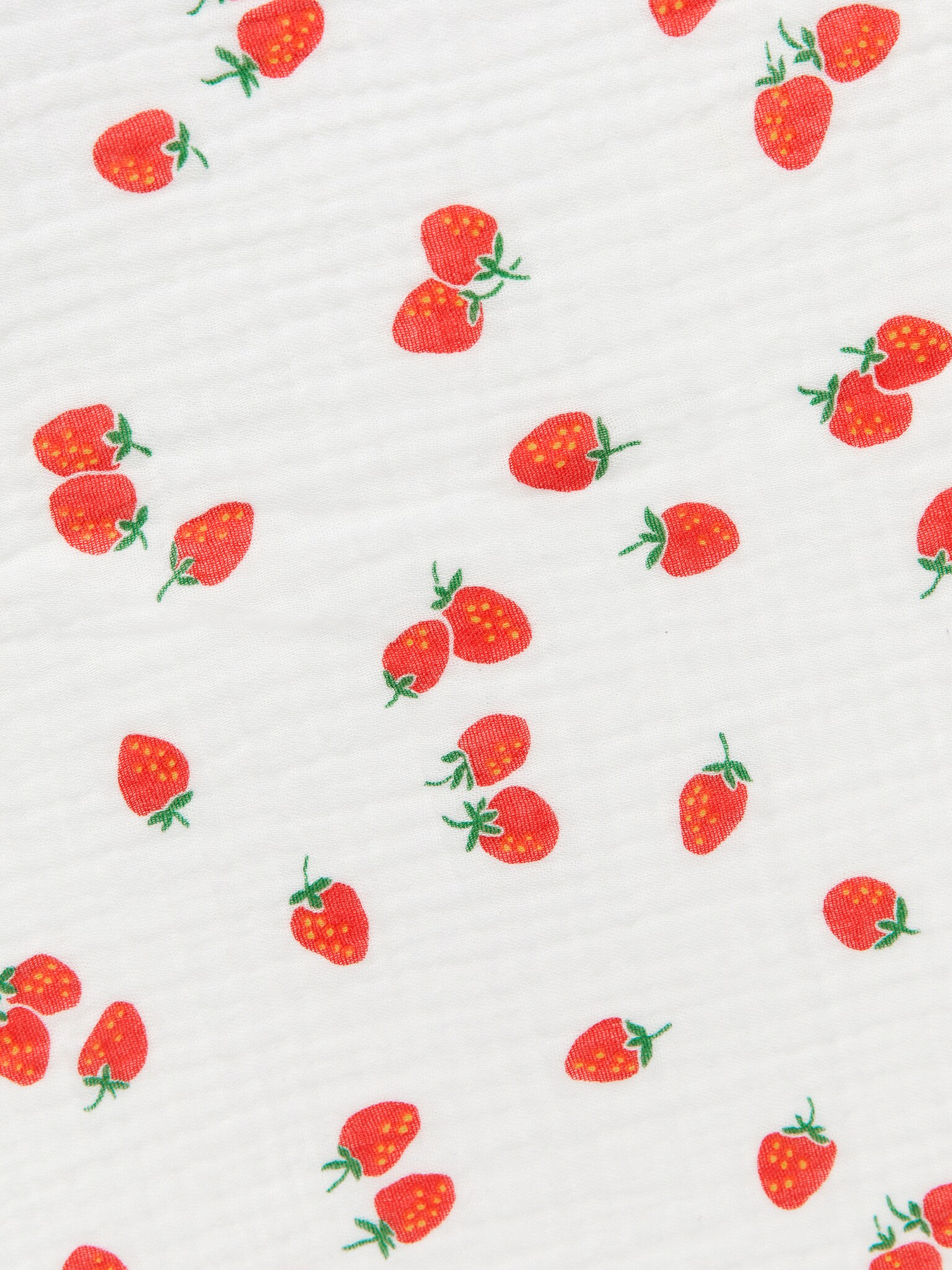 Plaid en mousseline - Blanc/Fraises - 3