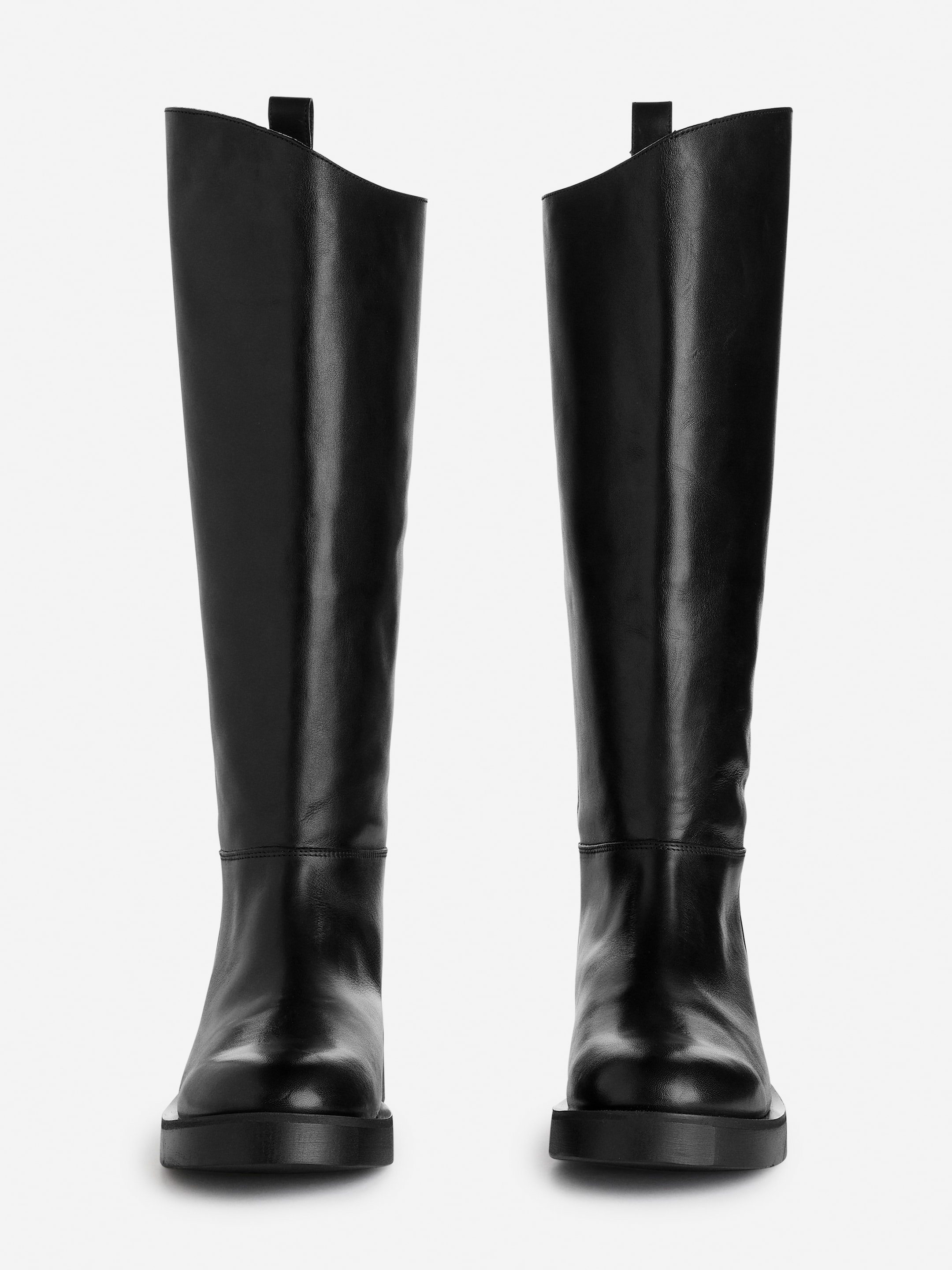 Ingrandisci l'immagine: Leather Riding Boots - Black - DONNA | H&M CH 2