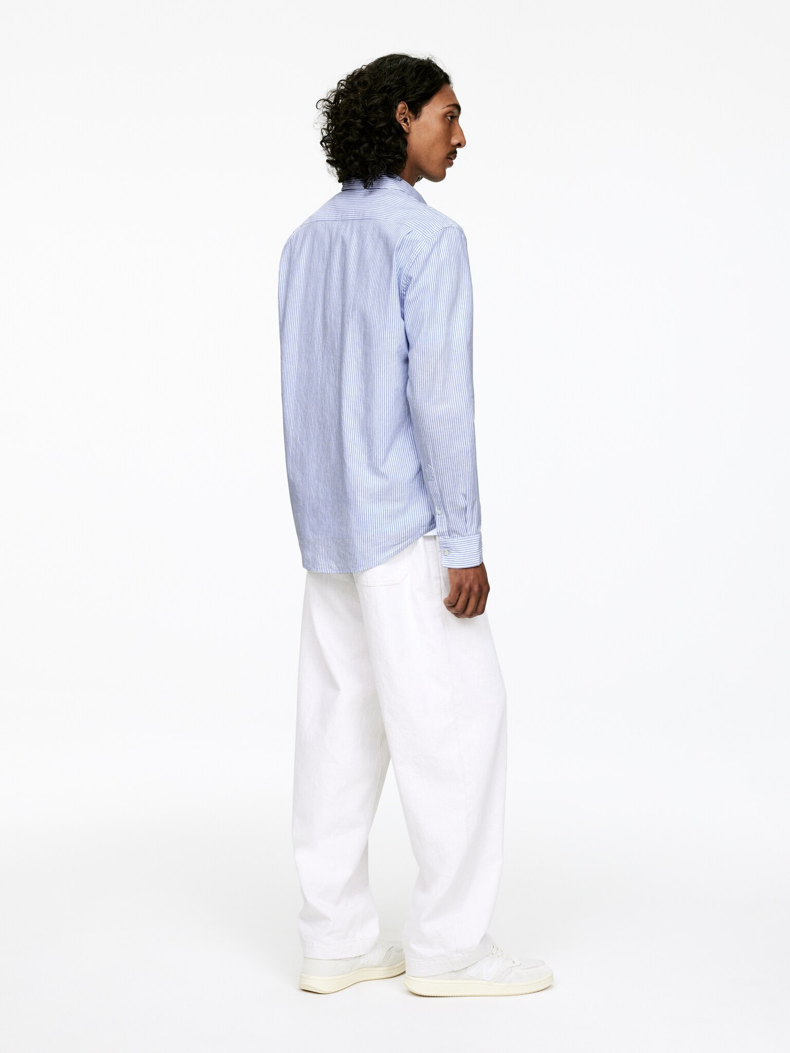 Chemise en coton et lin - Bleu/Blanc/Rouge/Blanc - 6