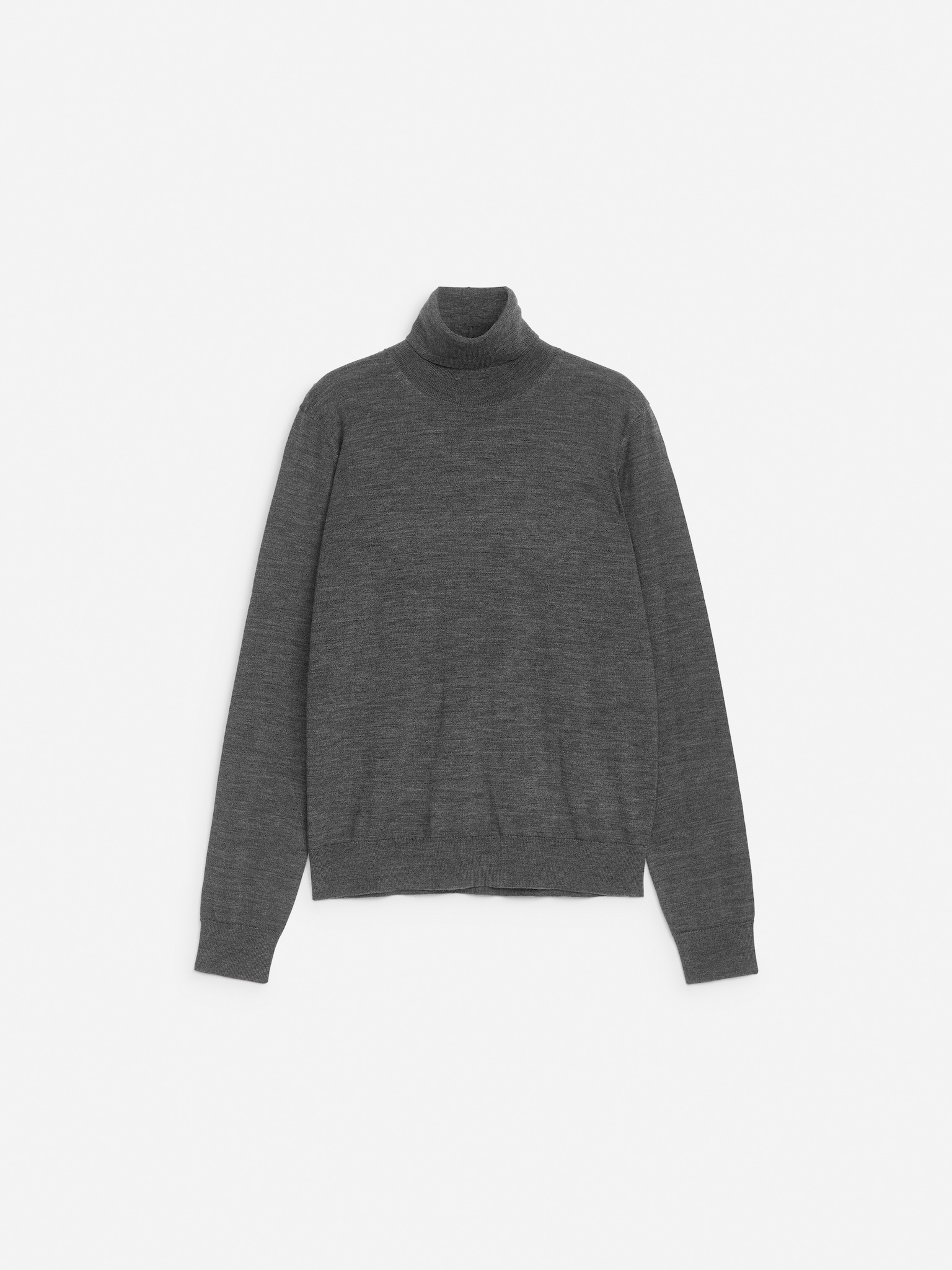 Rollkragenpullover aus Merinowolle - Dunkelgrau
