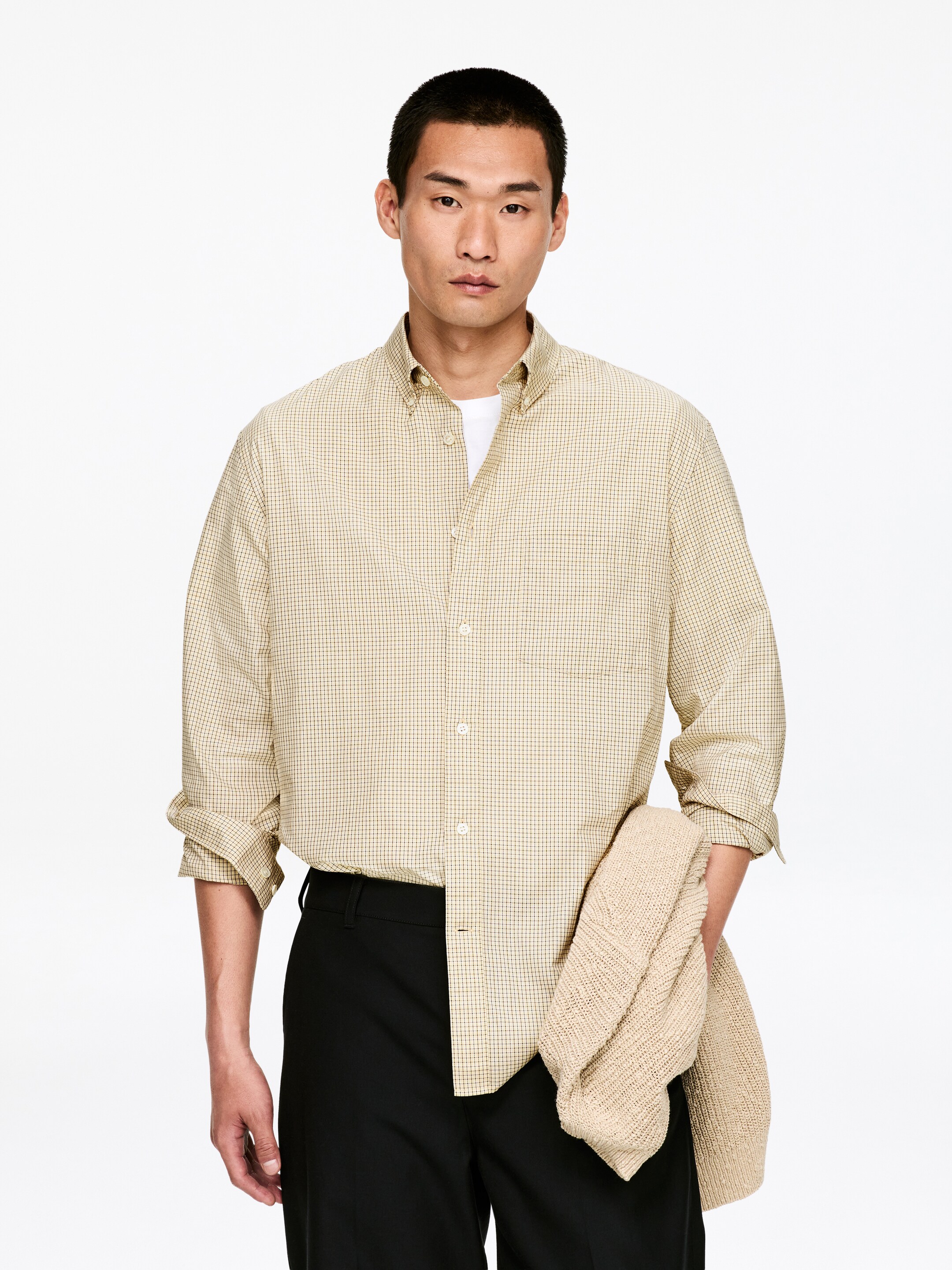 Größeres Bild ansehen: Lockeres Pinpoint-Hemd - Gelb - Men | H&M DE 1