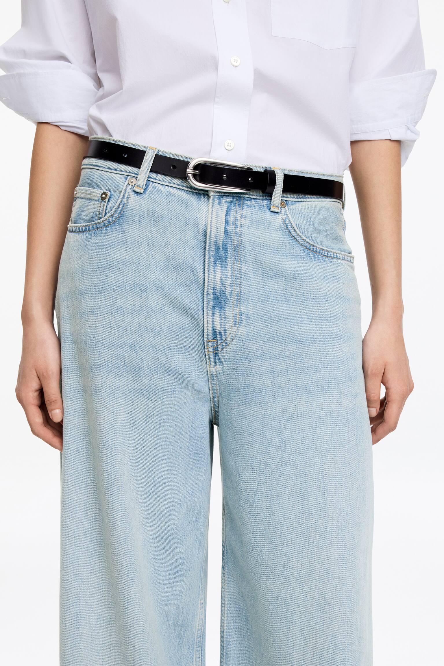 Jean large oversize CEDAR - Bleu ciel/Blanc/Bleu - 4