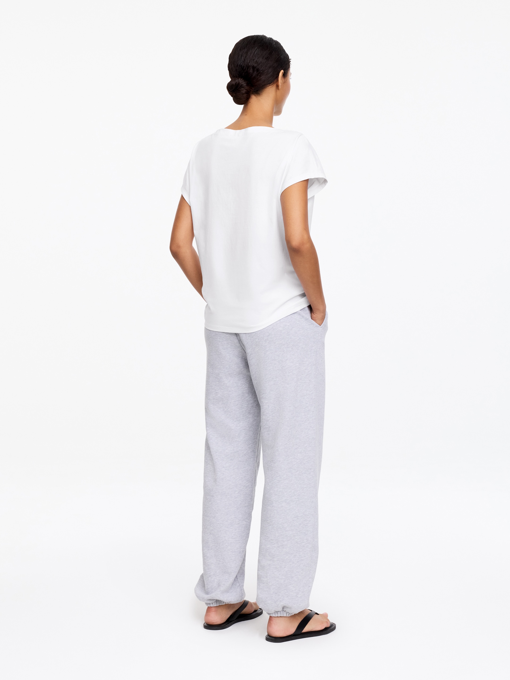 Cap-Sleeve Top - White - Loose fit - Women - StillMedia/Lookbook - 4