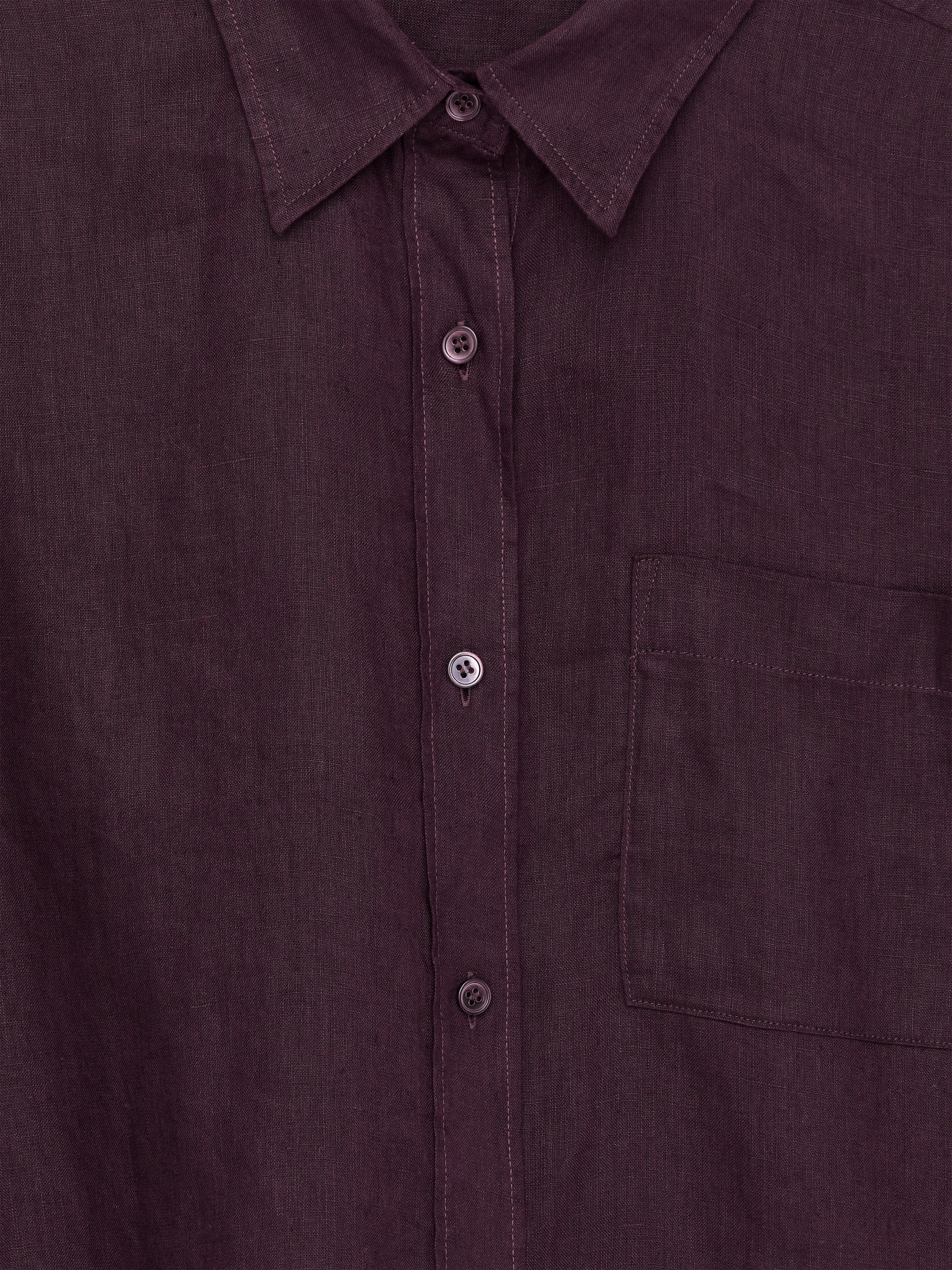 Chemise en lin - Mauve foncé - Regular fit - Femme - StillMedia/DescriptiveDetail - 2