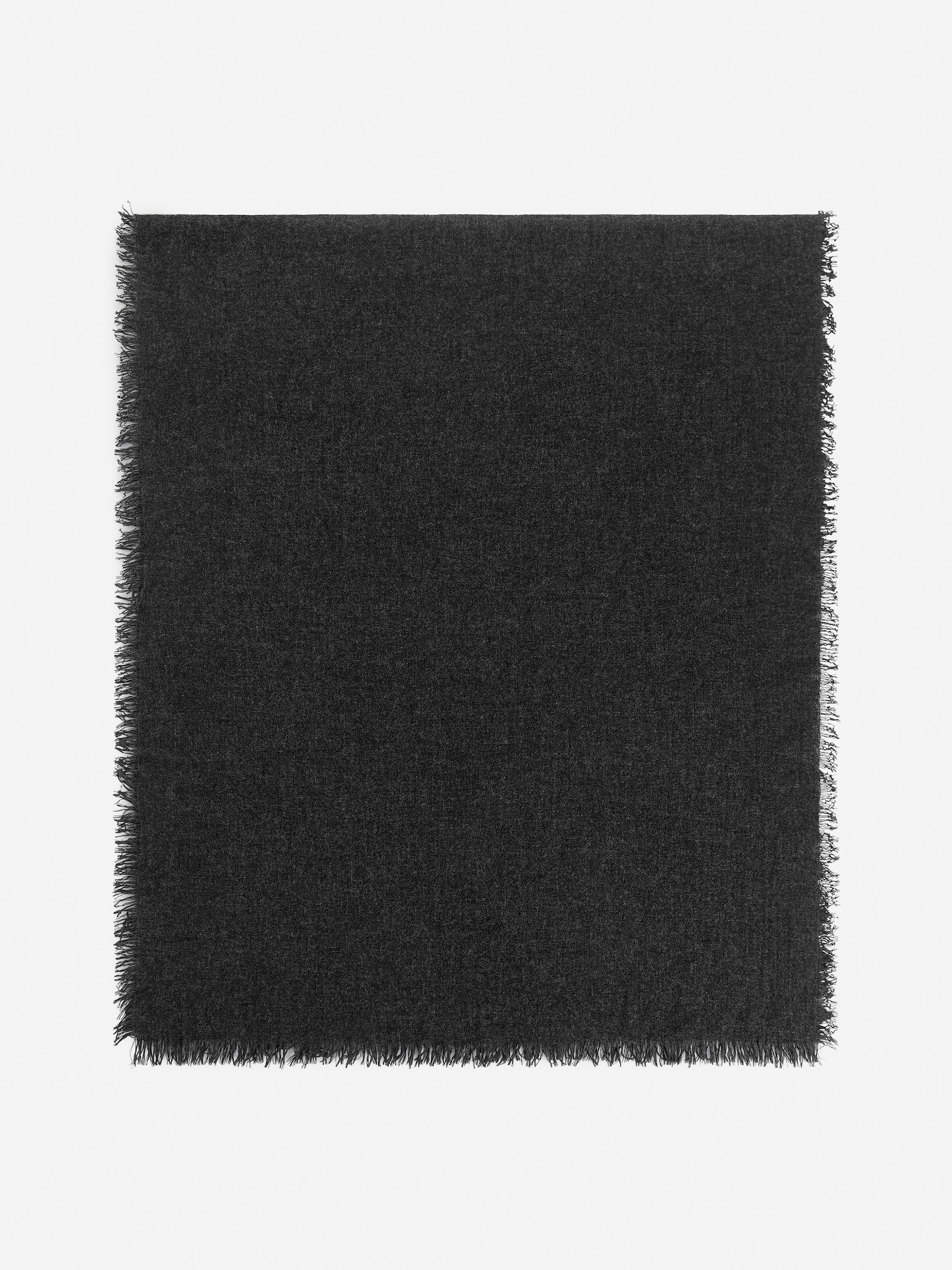 Light Wool Scarf - Dark Grey