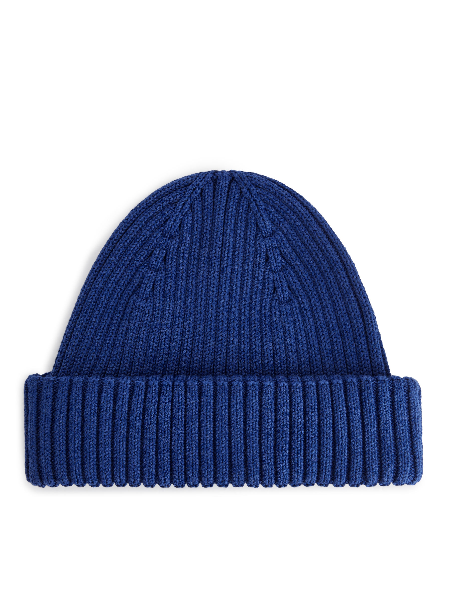 Gerippte Baumwoll-Beanie-#3C4372-11948