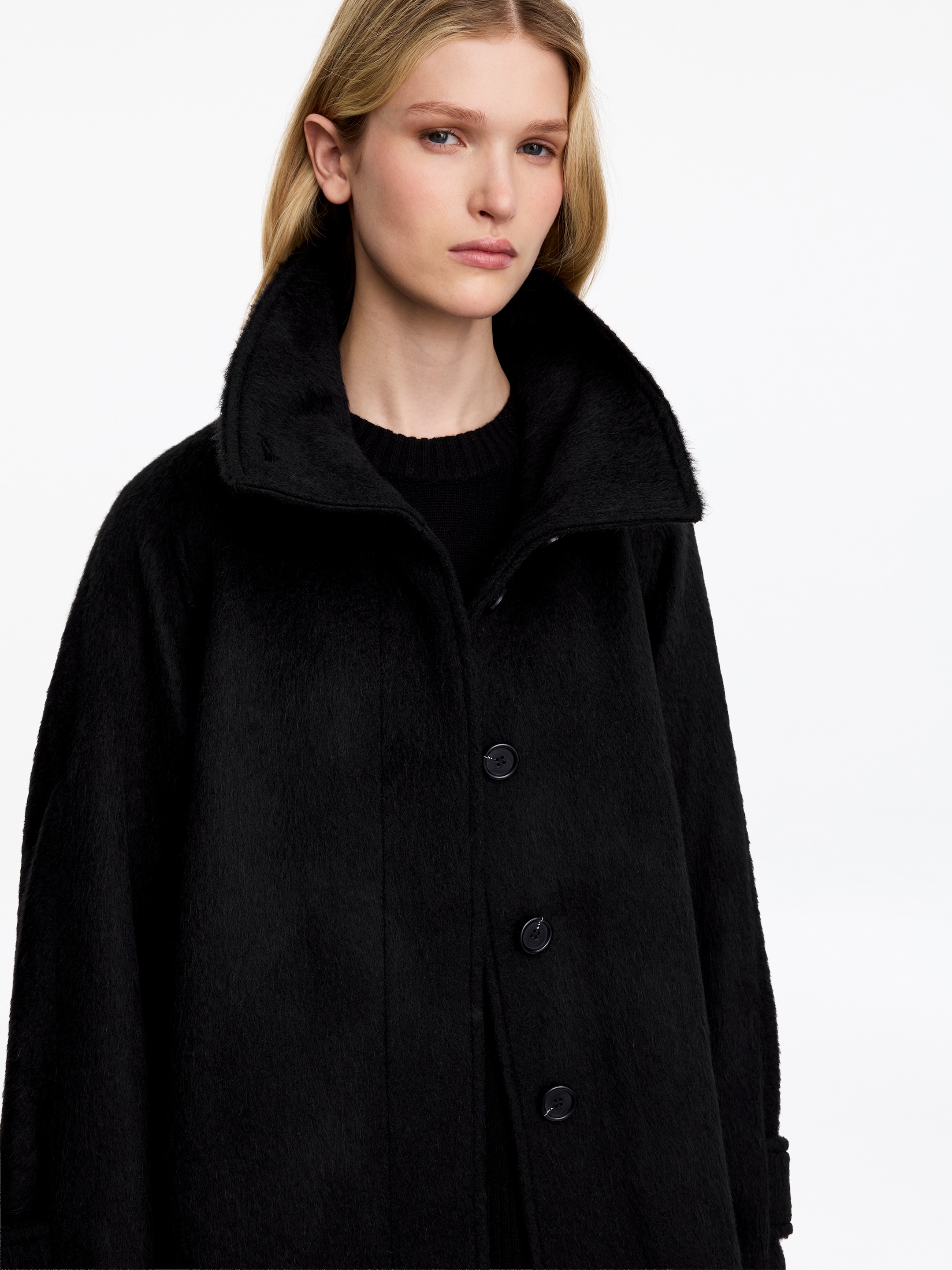 Wool-Alpaca Blend Jacket - Black - Relaxed fit - women - StillMedia/Lookbook - 4