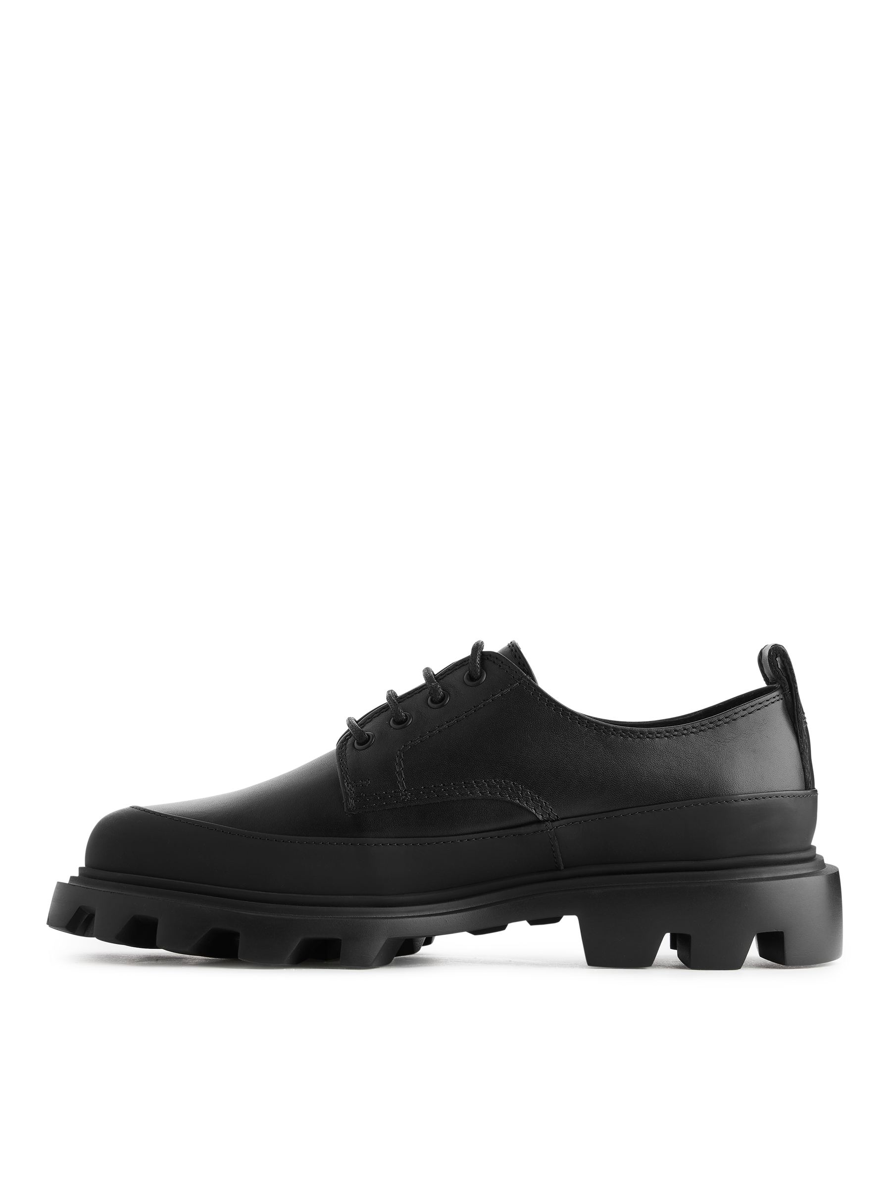 Chunky Leather Derby Shoes - Black - Men - StillMedia/DescriptiveStillLife - 5
