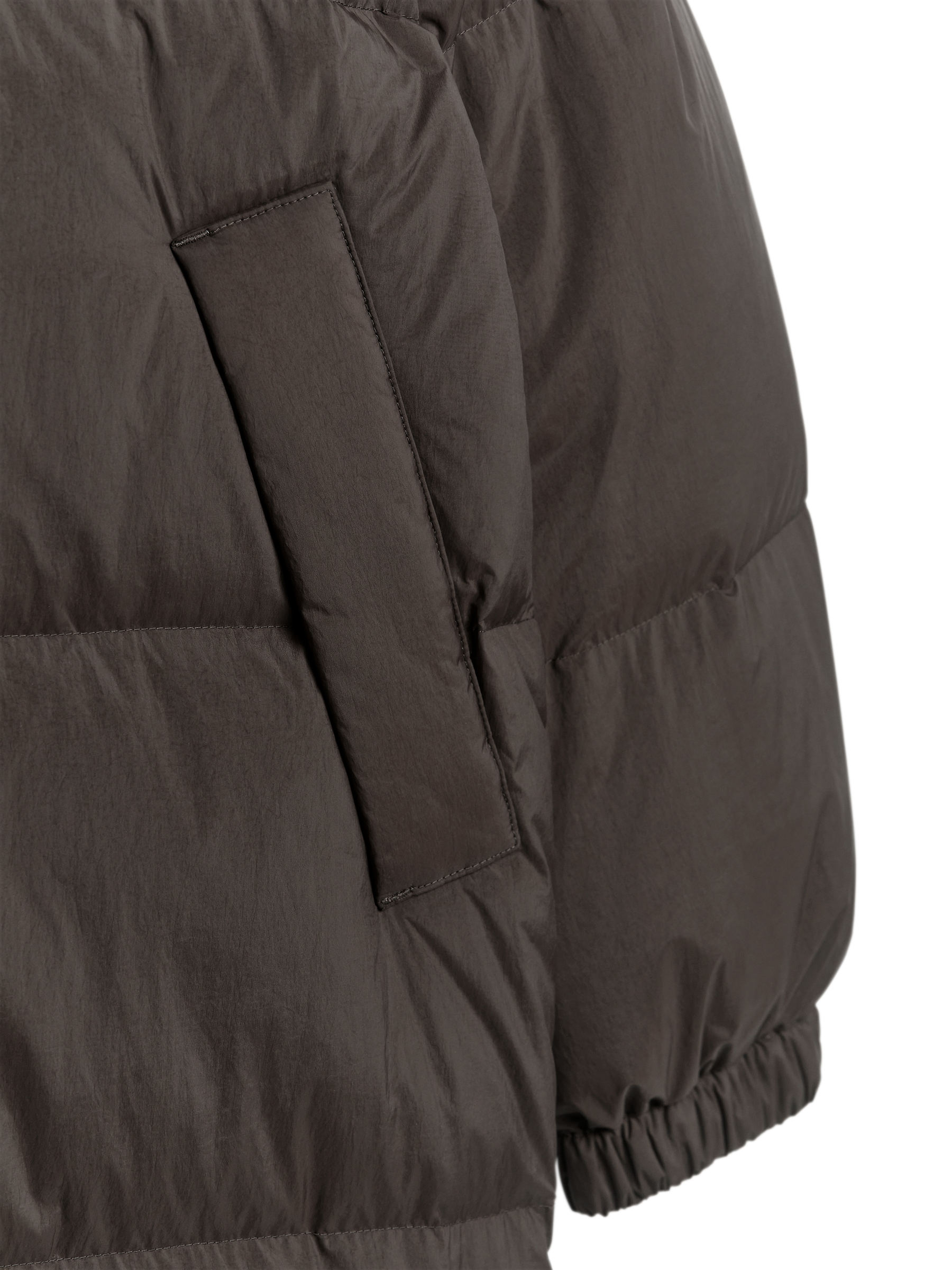 Upcycled Down Long Coat - Dark Brown - Loose fit - Women - StillMedia/DescriptiveDetail - 4