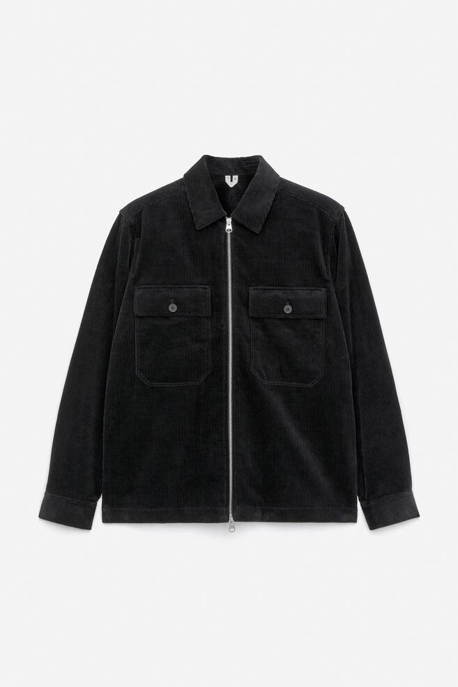Corduroy Overshirt - Black - 1