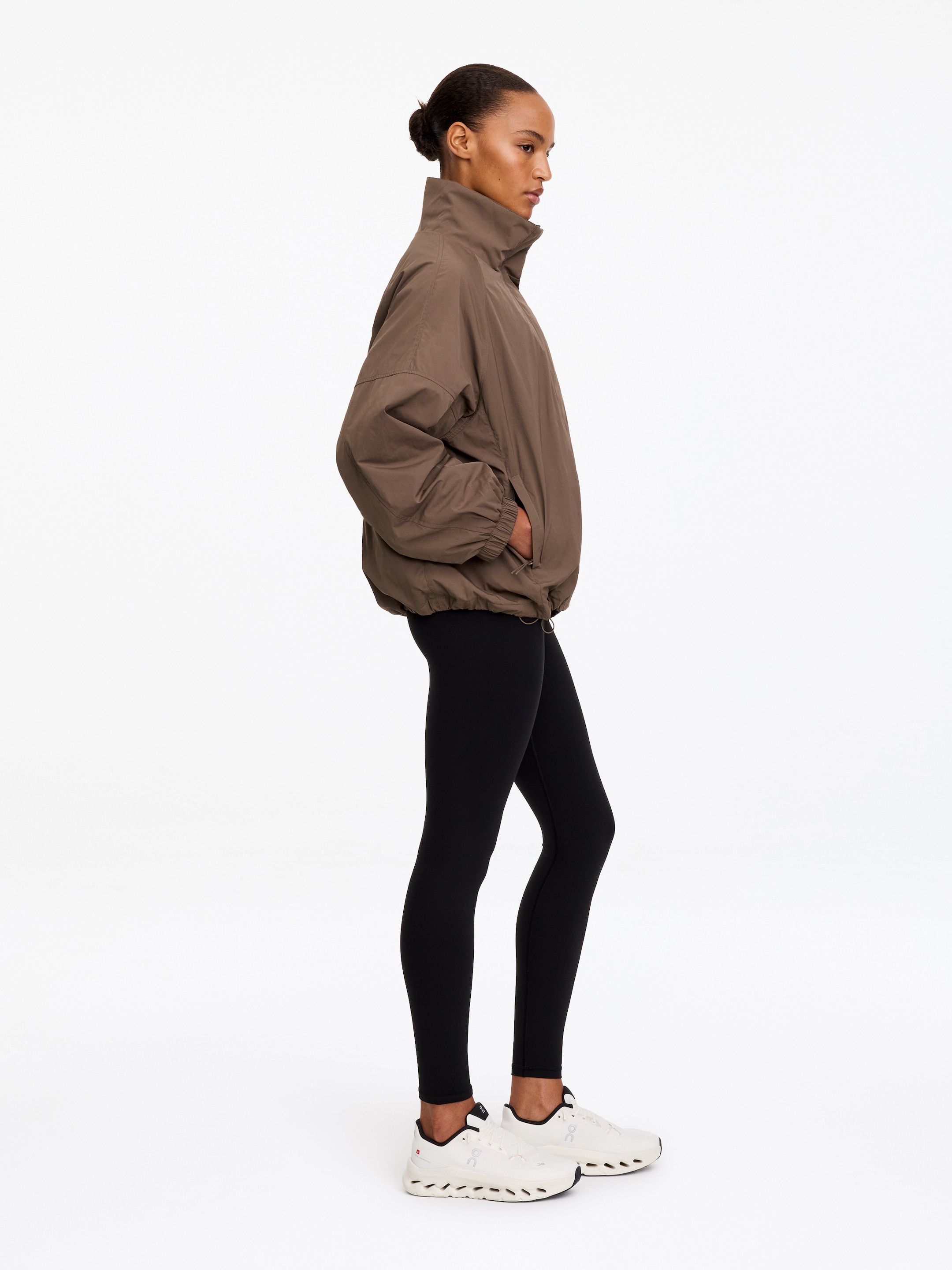 Padded Windbreaker Jacket - Taupe - Regular fit - women - StillMedia/Lookbook - 5