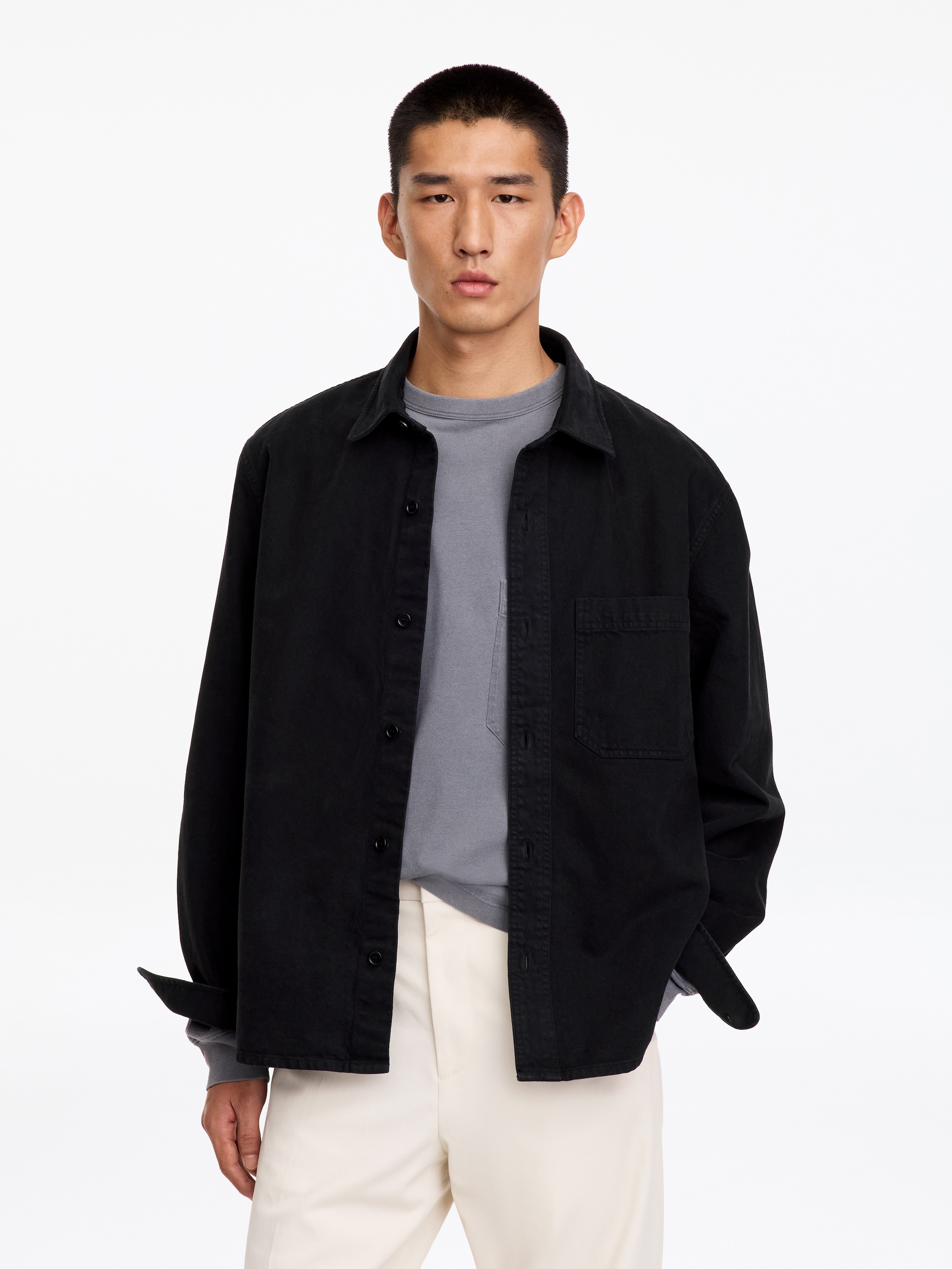 Overshirt aus Twill-Grey-20695