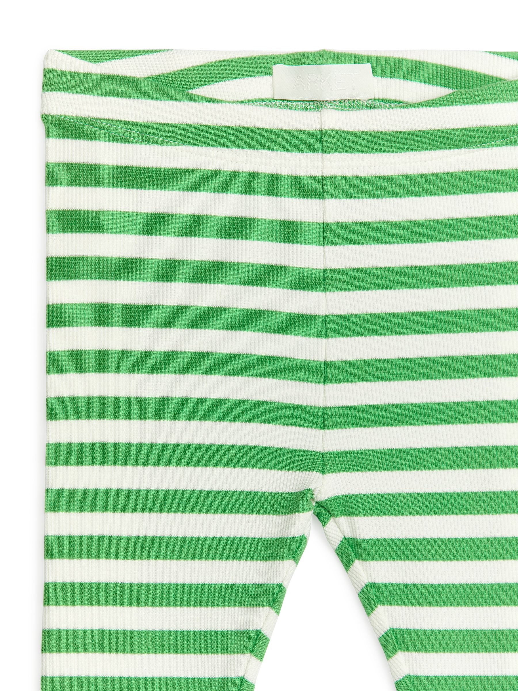 Ribbed Leggings - Green/White - Slim fit - Children - StillMedia/DescriptiveDetail - 2