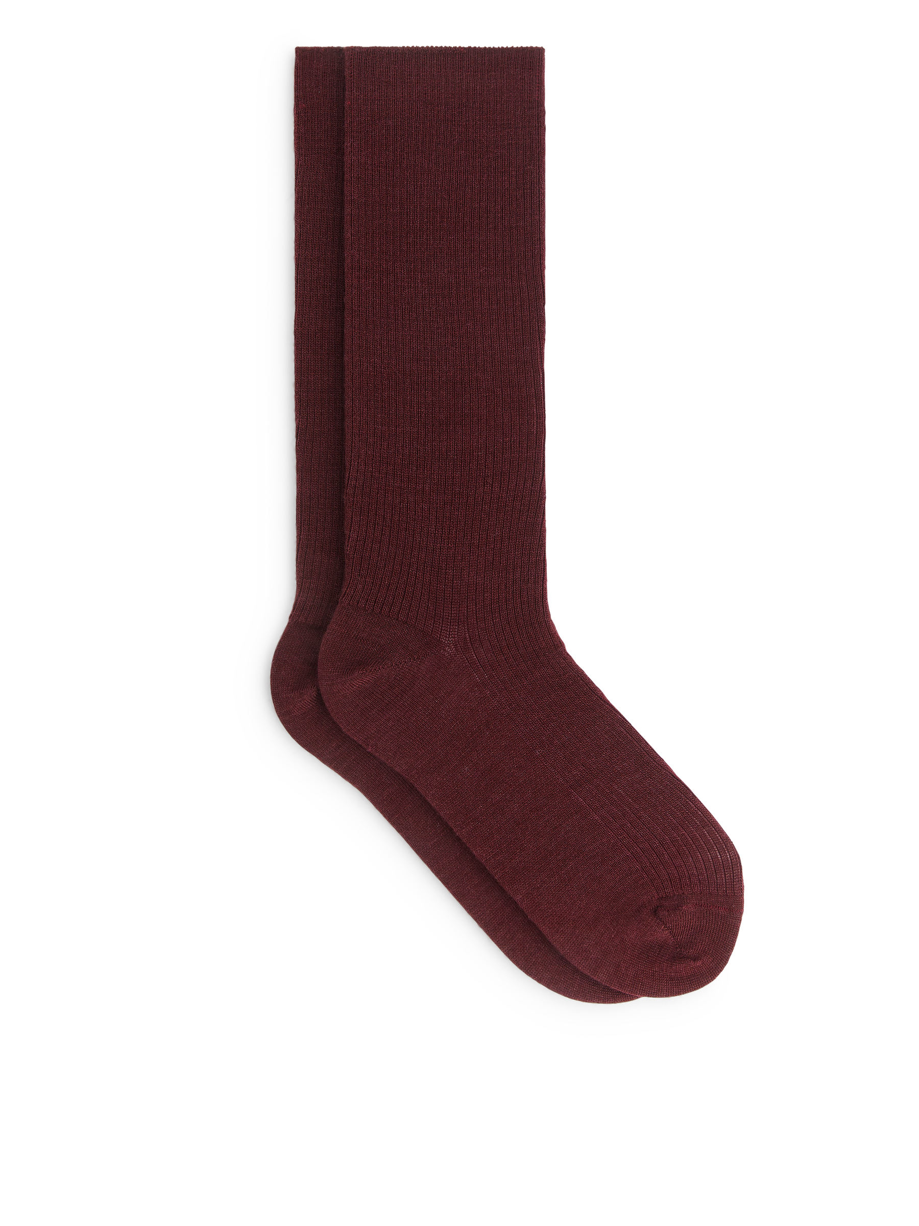 Gerippte Socken aus Wollmischung - Weinrot - Damen - StillMedia/DescriptiveStillLife - 2