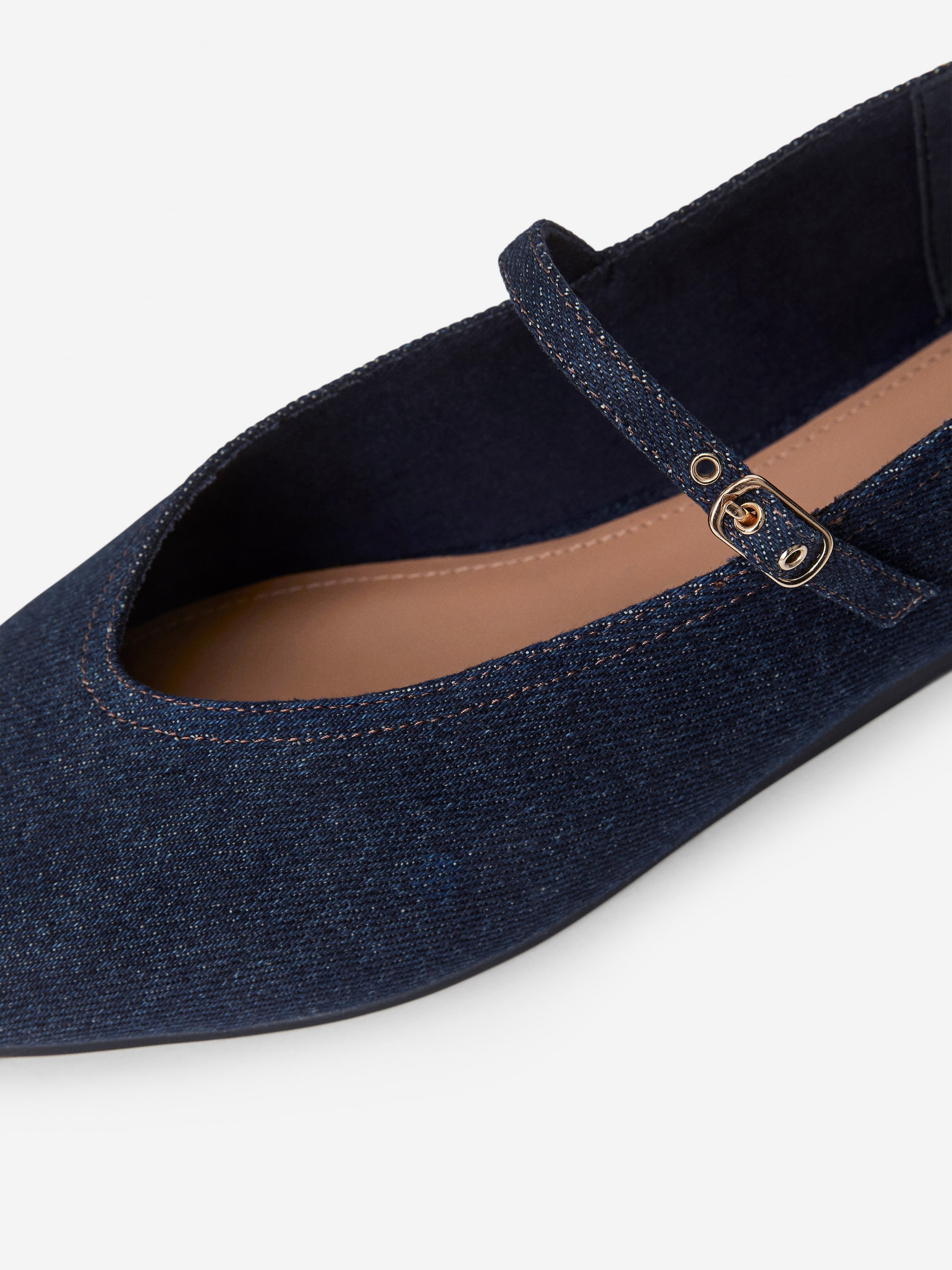 Denim Mary Jane Flats - Dark Blue - Women - StillMedia/DescriptiveDetail - 3