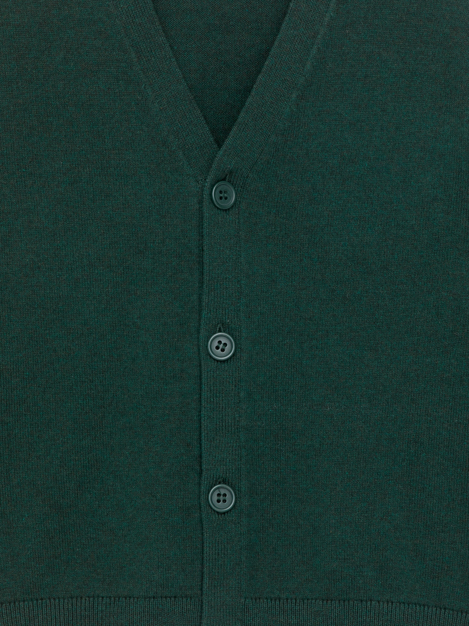 Cardigan i bomull och ull. - Mörkgrön/Blå - 3