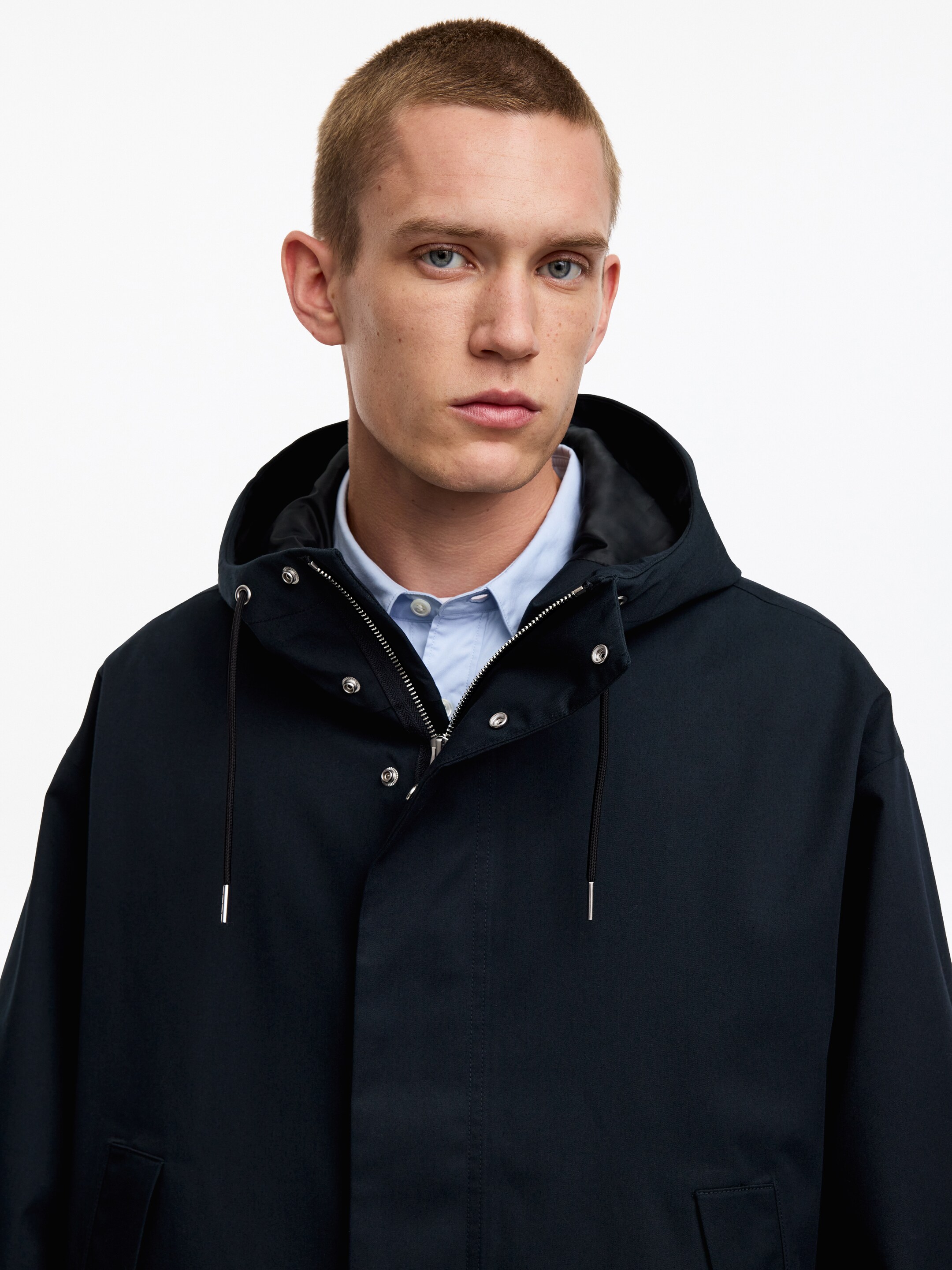 2-i-1 parkas med huva - Marinblå - Relaxed fit - men - StillMedia/Lookbook - 6