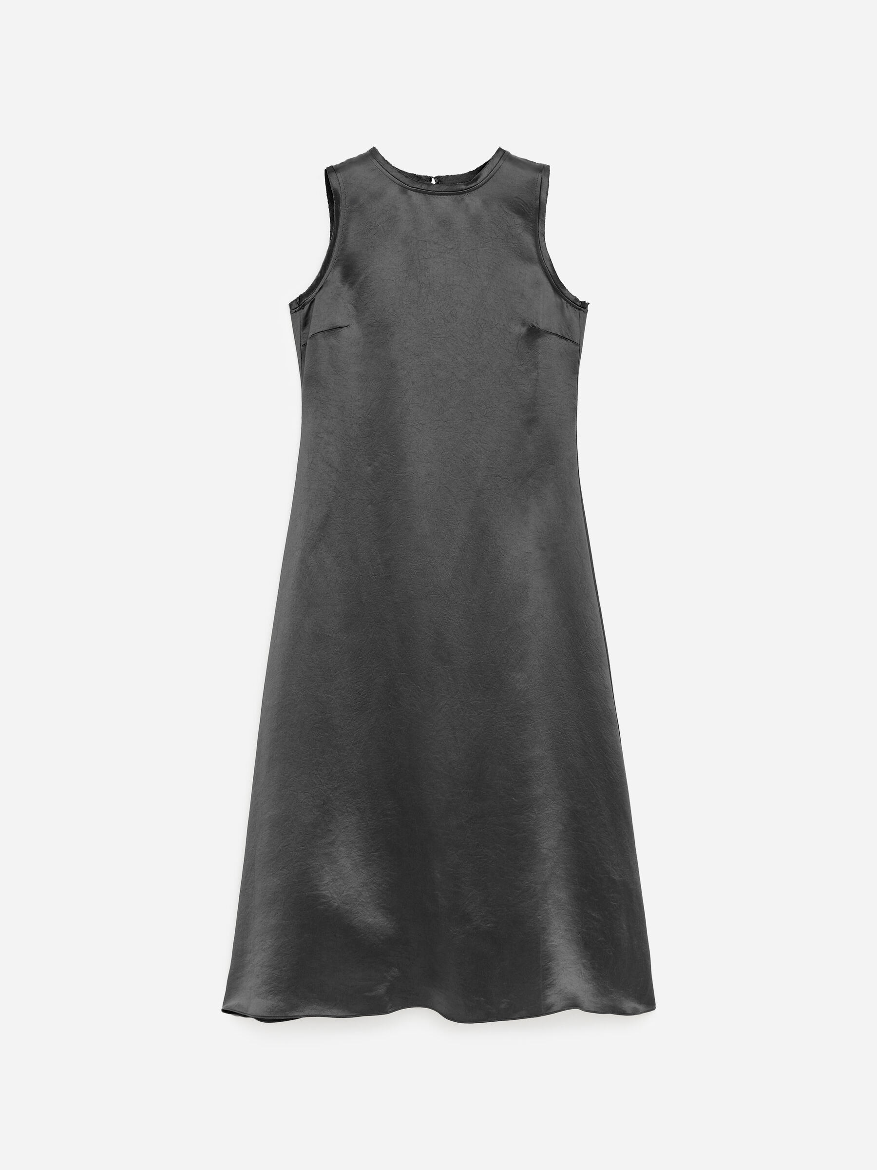 Crushed Satin Midi Dress - Grey - Slim fit - Women - StillMedia/DescriptiveStillLife - 1