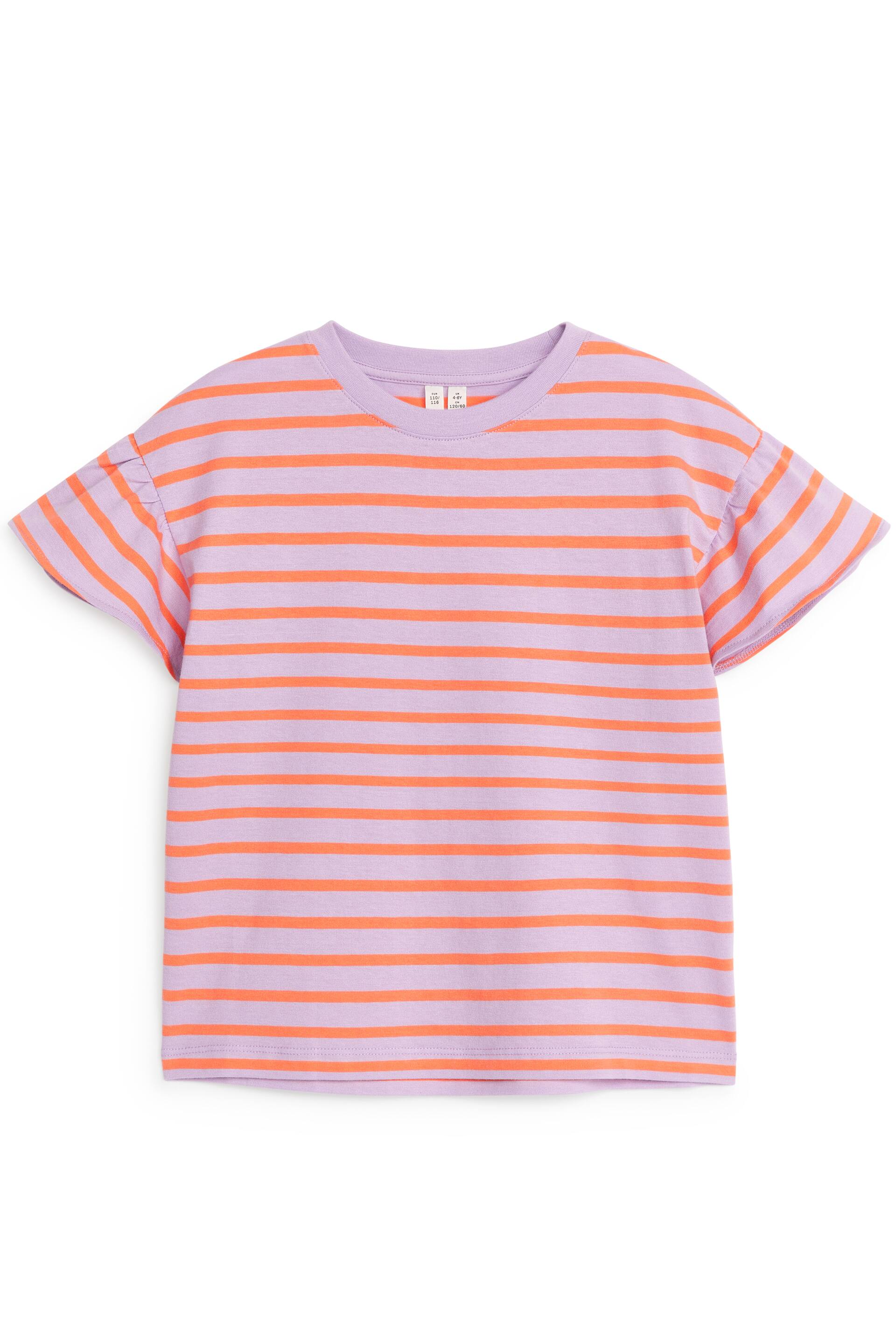 Vis større bilde: T-skjorte med volanger - Oransje/syrin - Kids | H&M NO 1