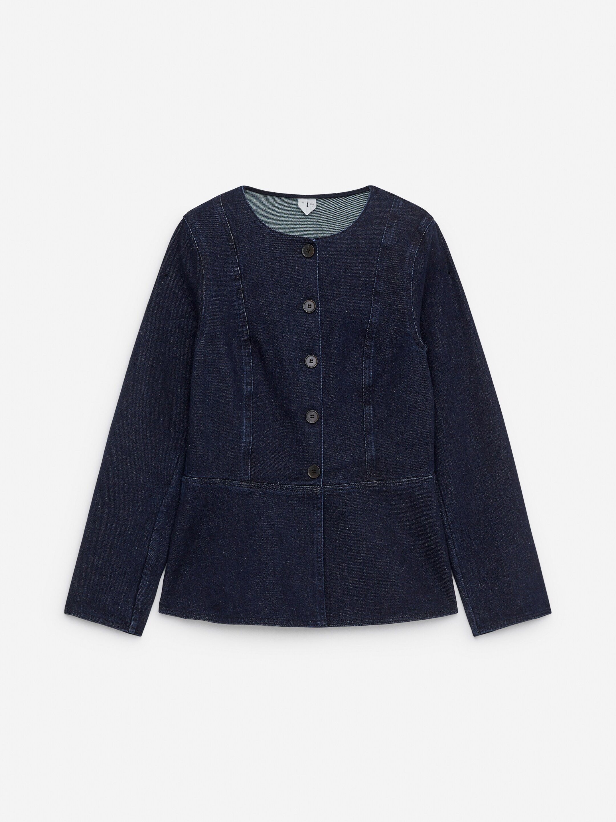 View larger image: Peplum Denim Top - Dark Blue - Ladies | H&M GB 5