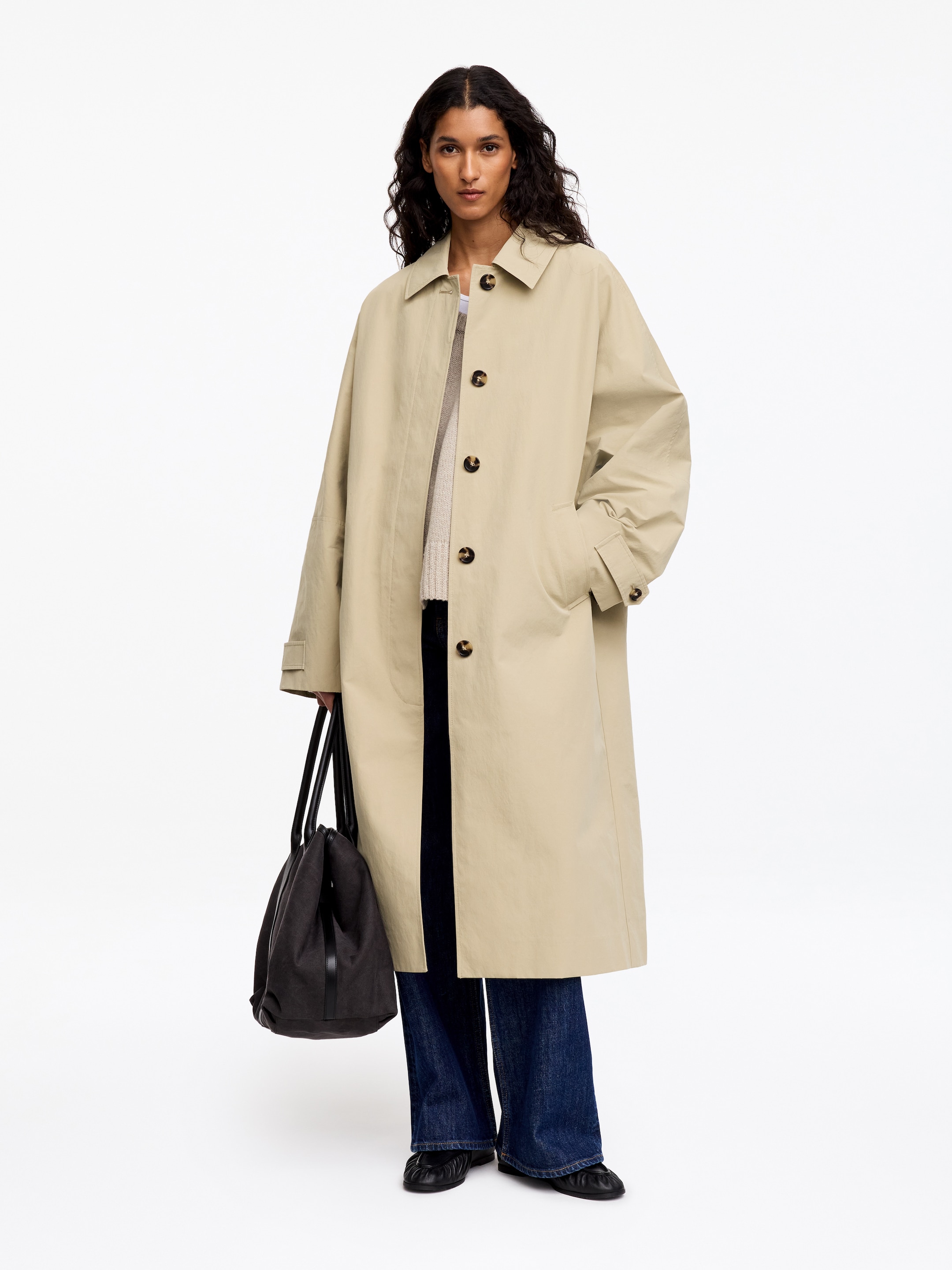 Płaszcz samochodowy - Beżowy - Obszerny - women - StillMedia/Lookbook - 2