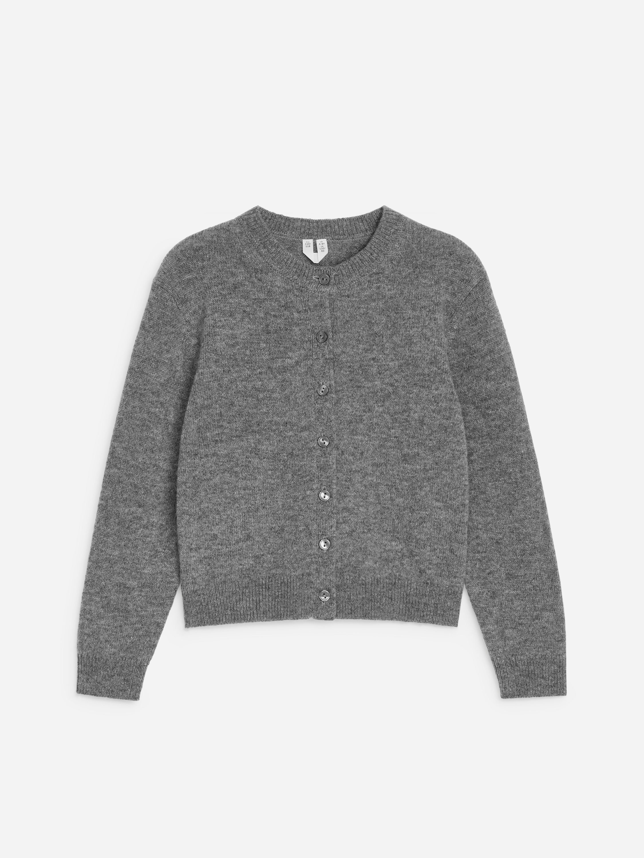 Strickjacke aus Wolle-Grau-13113