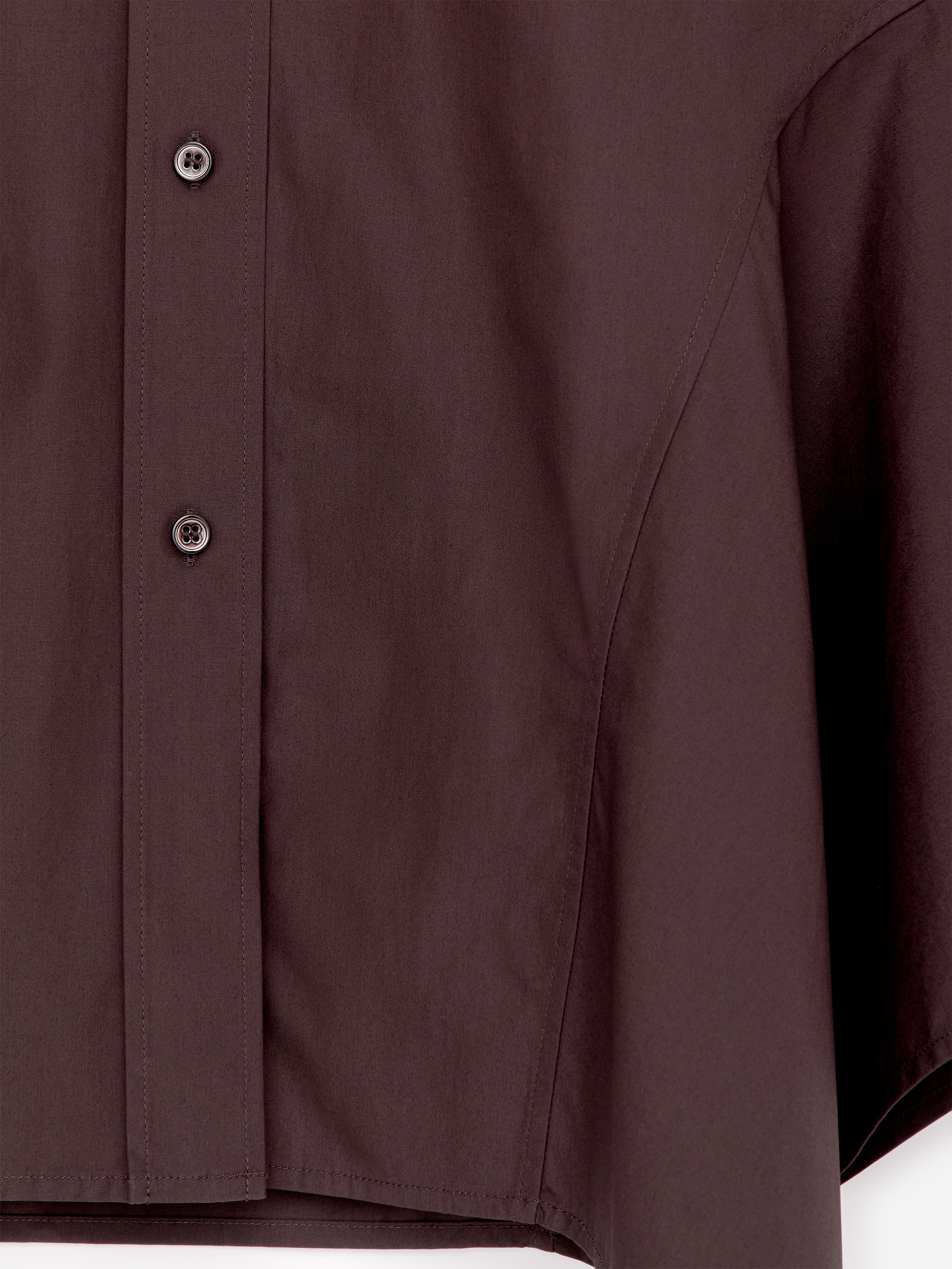 Frill Cotton Shirt - Dark Brown - Regular fit - Women - StillMedia/DescriptiveDetail - 1