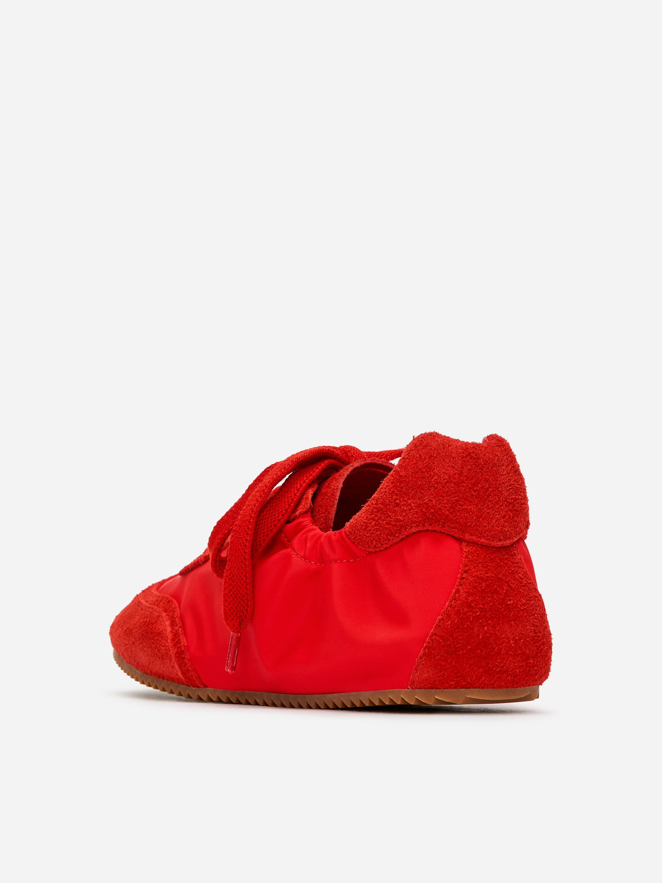 Suede Nylon Trainers - Red - Women - StillMedia/DescriptiveStillLife - 5