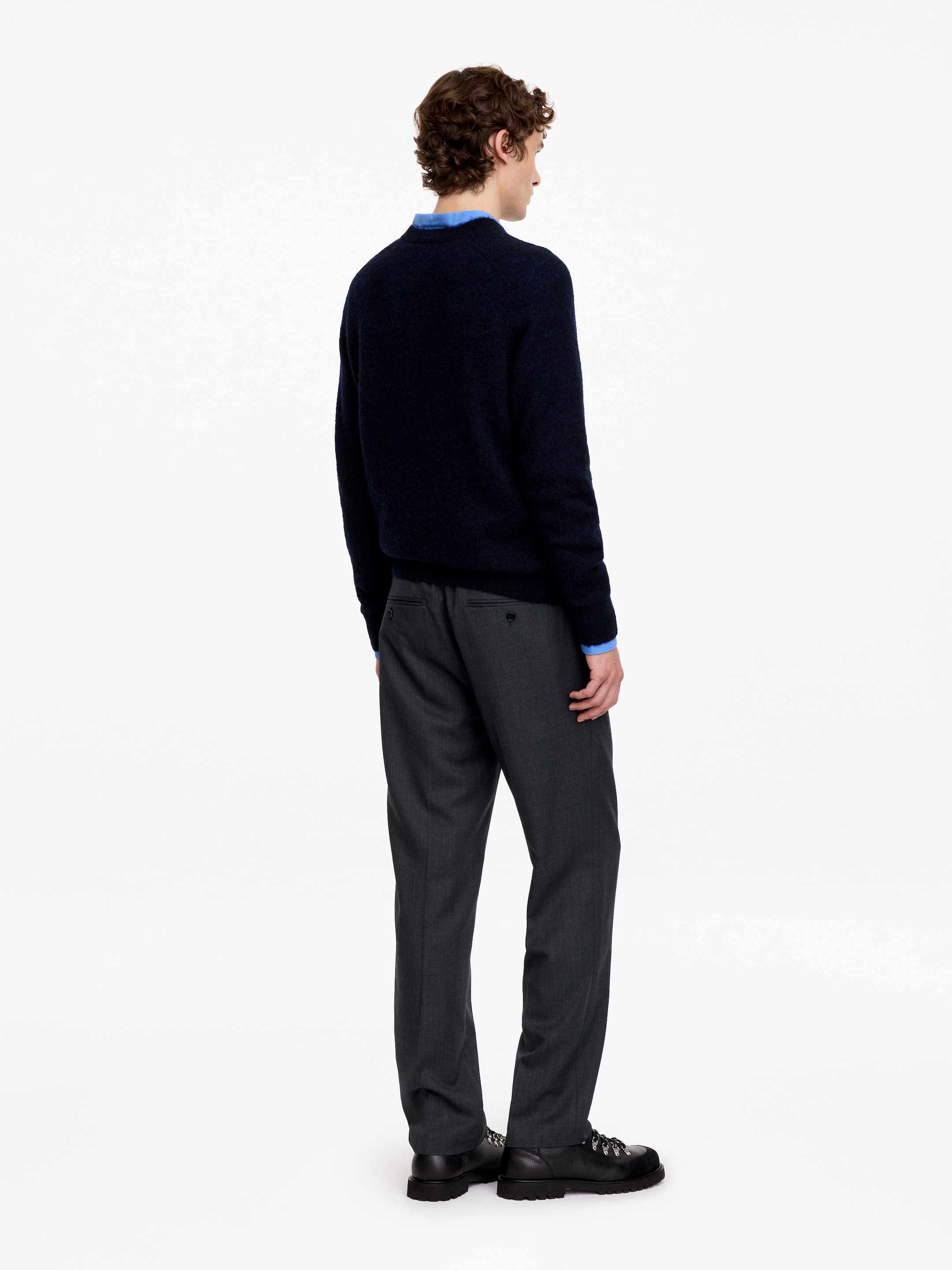 Drawstring Wool-Blend Trousers - Grey - Regular fit - men - StillMedia/Lookbook - 3