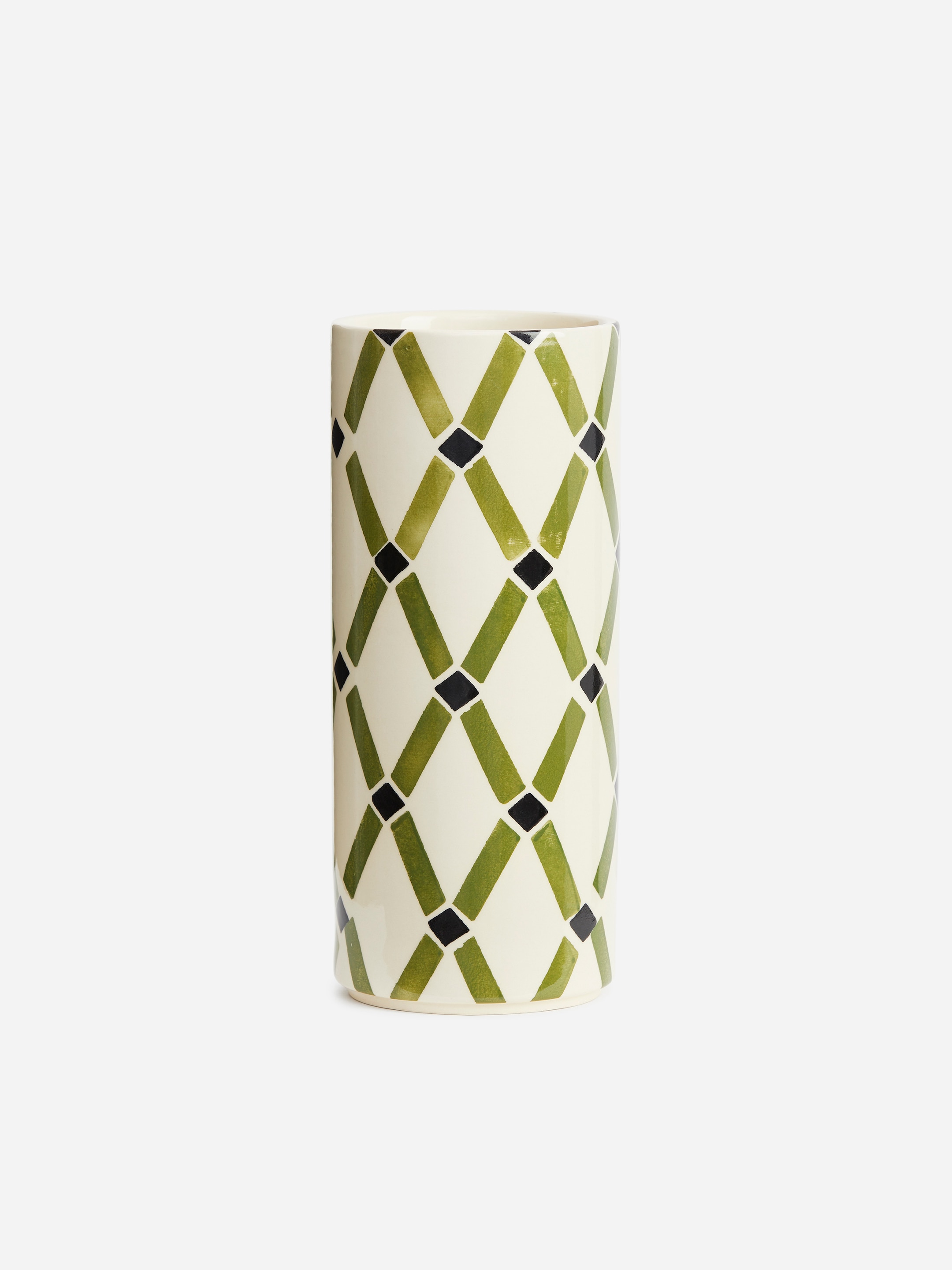 Vas i stengods, 23 cm-Green-21072