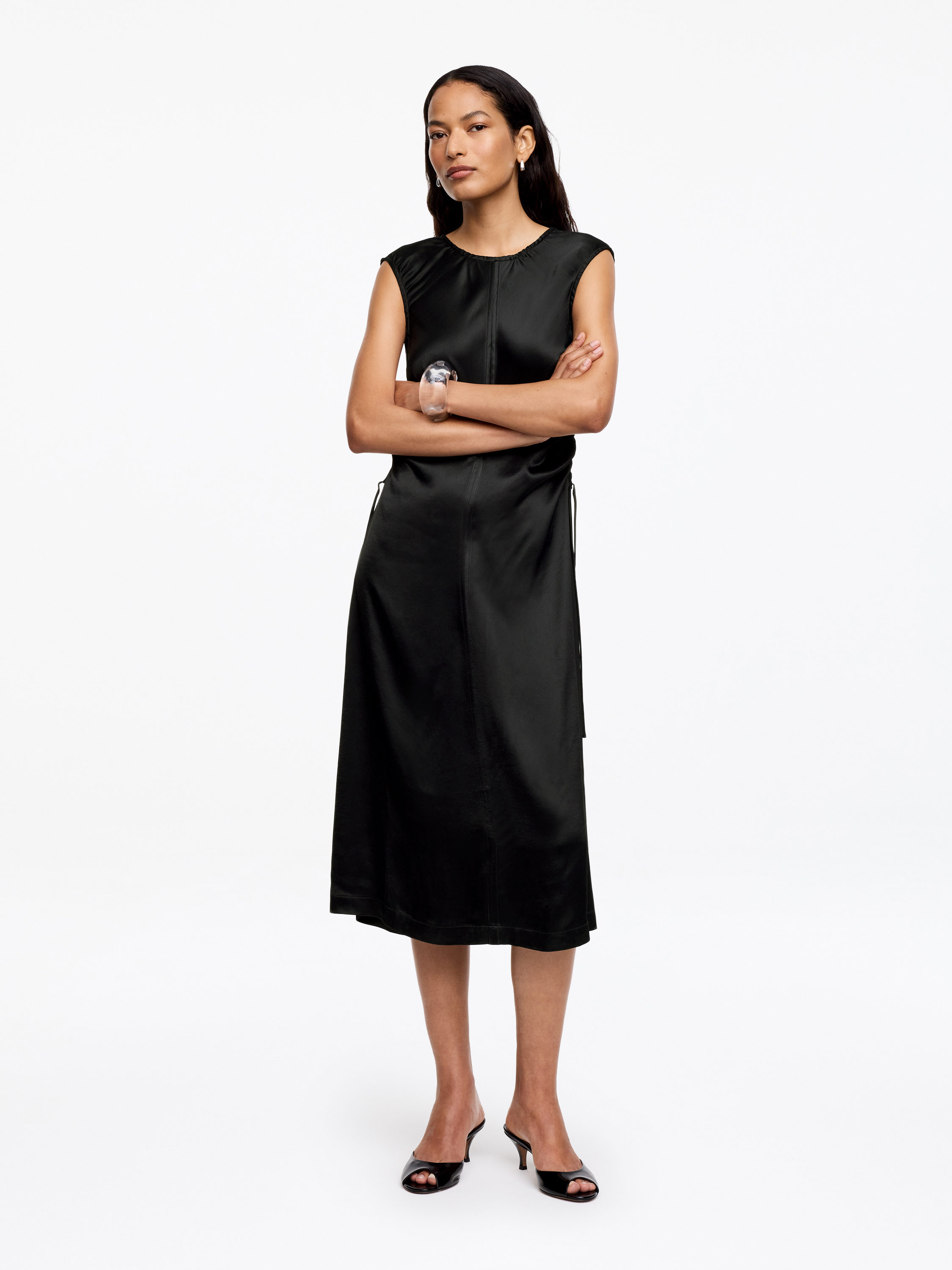 Satin Dress - Black - Women - ARKET SE