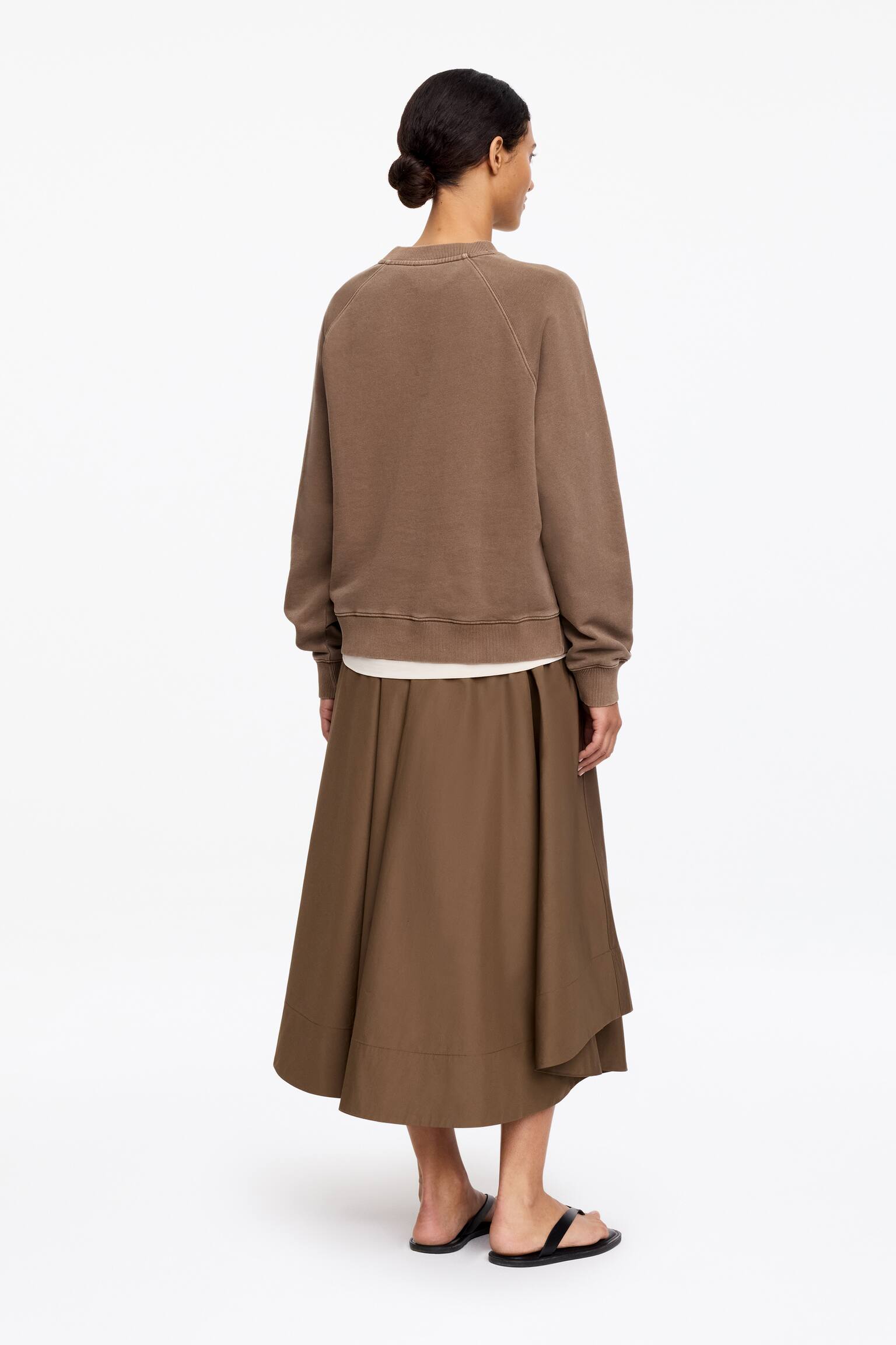 Sweatshirt i frotté - Brun/Pink/Gråmeleret/Blå/Mørkebrun/Lys turkis/Rød - 6