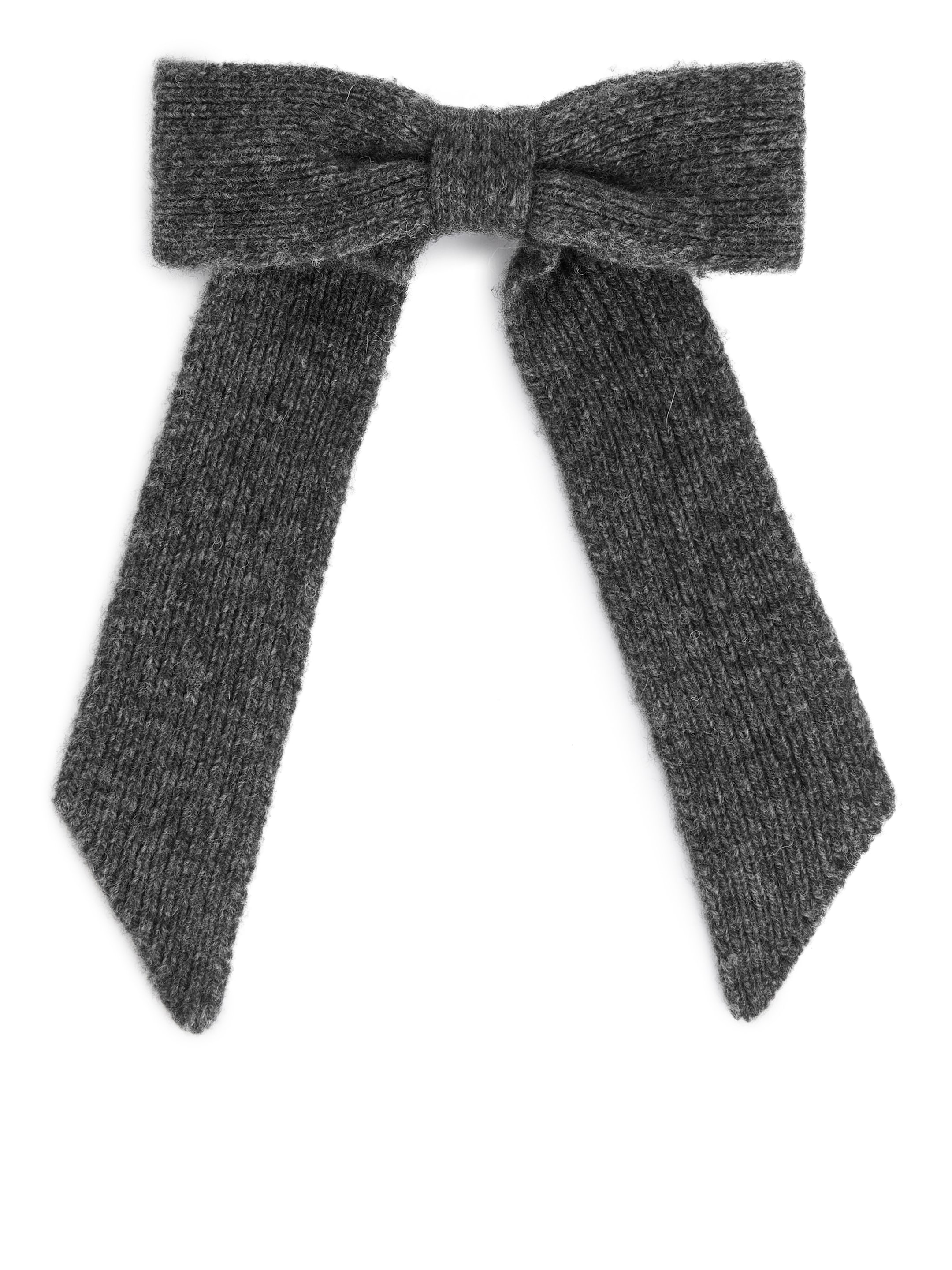 Stickad rosett - Mörkgråmelerad - Women - StillMedia/DescriptiveStillLife - 1