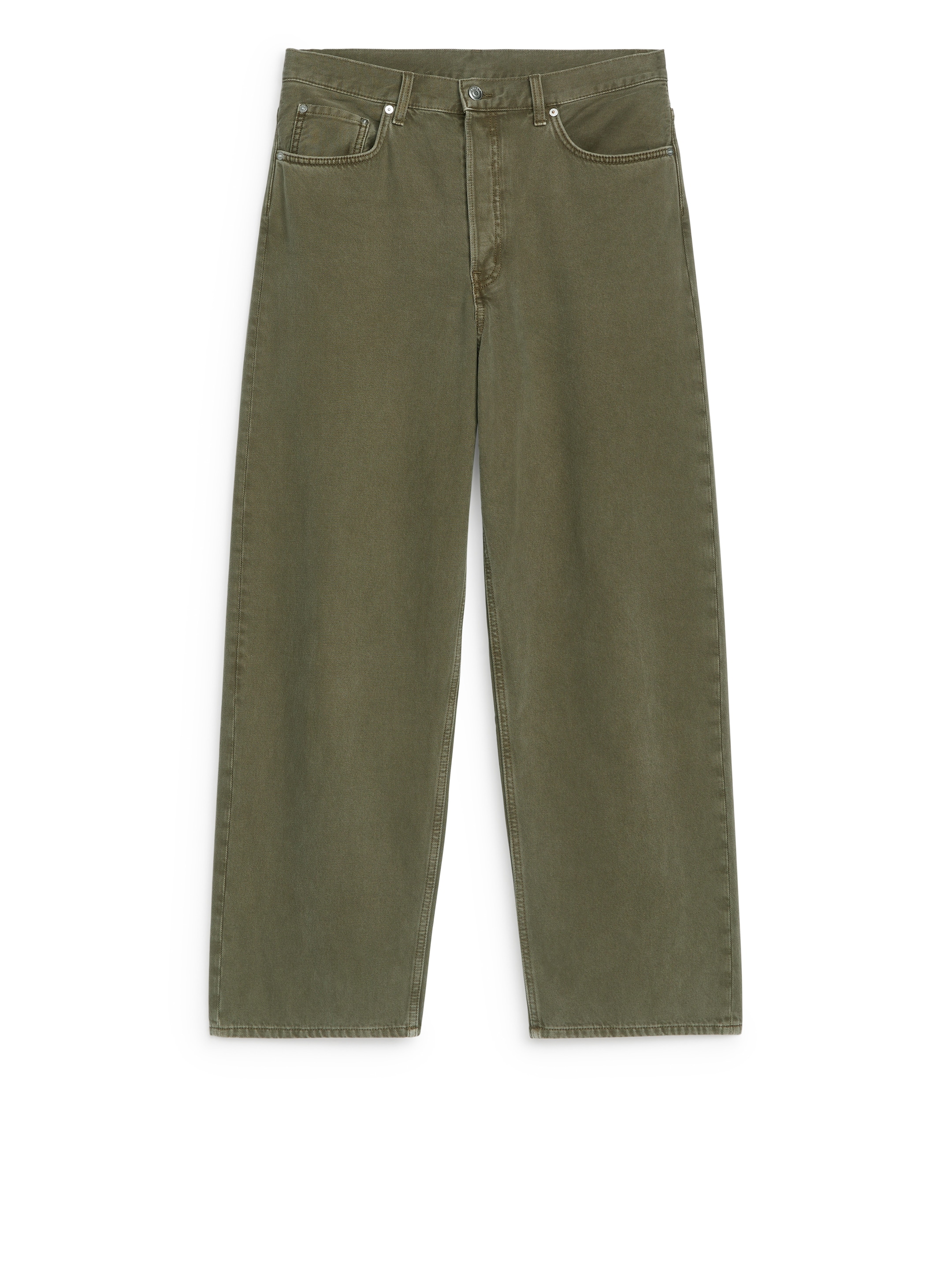 Zobacz większy obraz: Jeansy typu barrel AMBER - Szare khaki - ONA | H&M PL 1