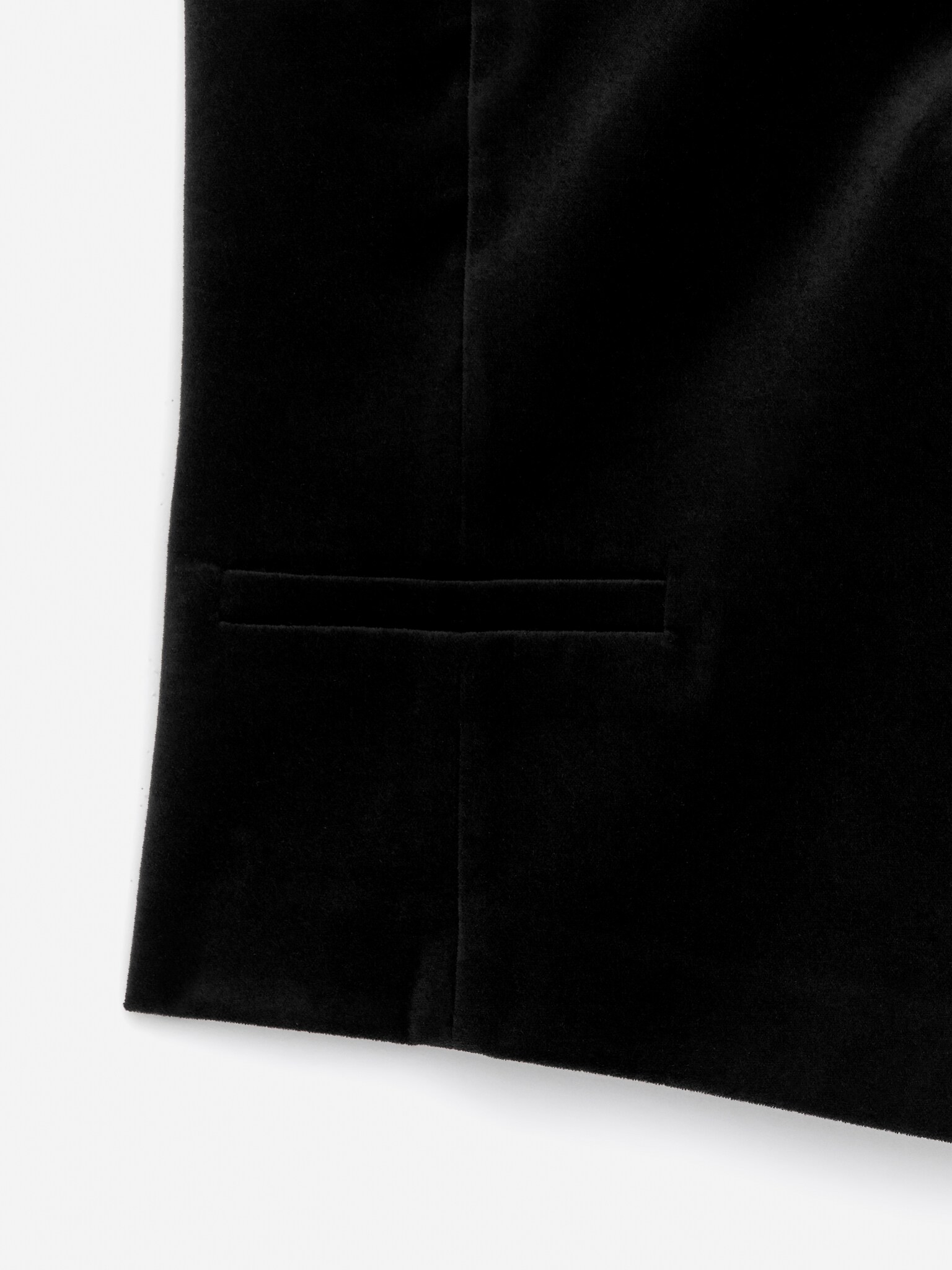 Fløyelsvest - Svart - 3