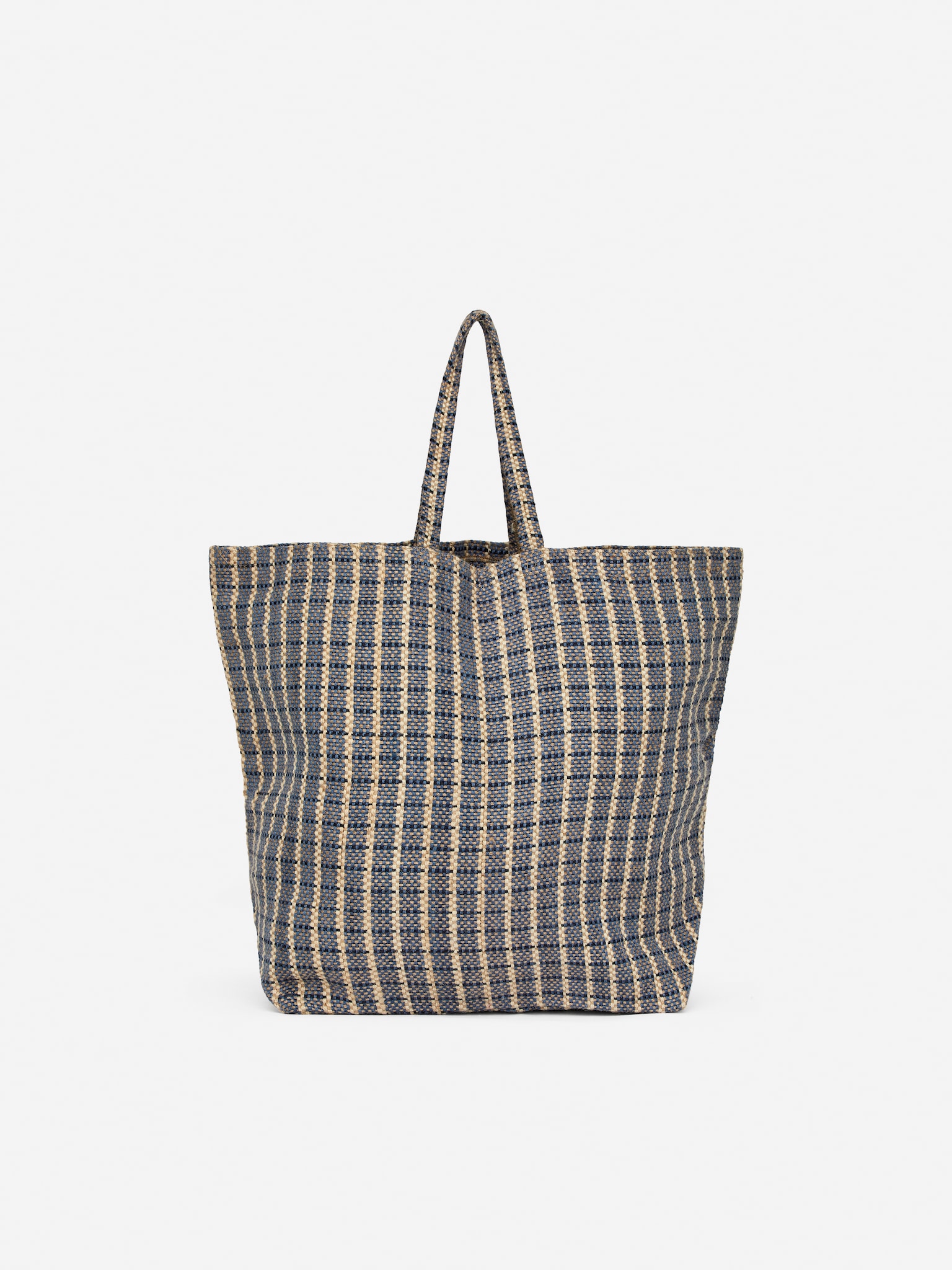 Sac en jute - Bleu/Carreaux/Bleu foncé/Beige