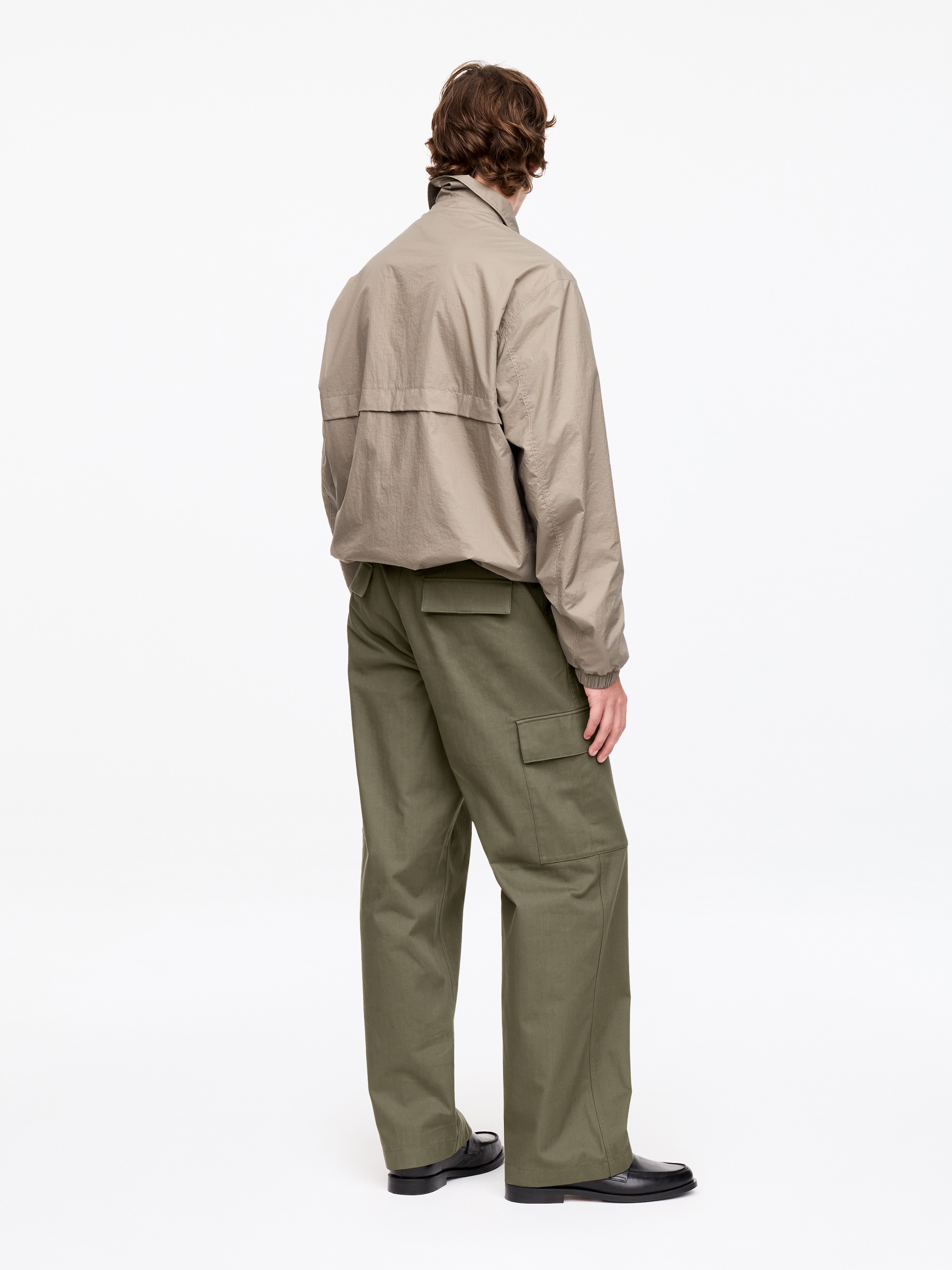 Wide Cotton Cargo Trousers - Khaki Green - Oversized - men - StillMedia/Lookbook - 3