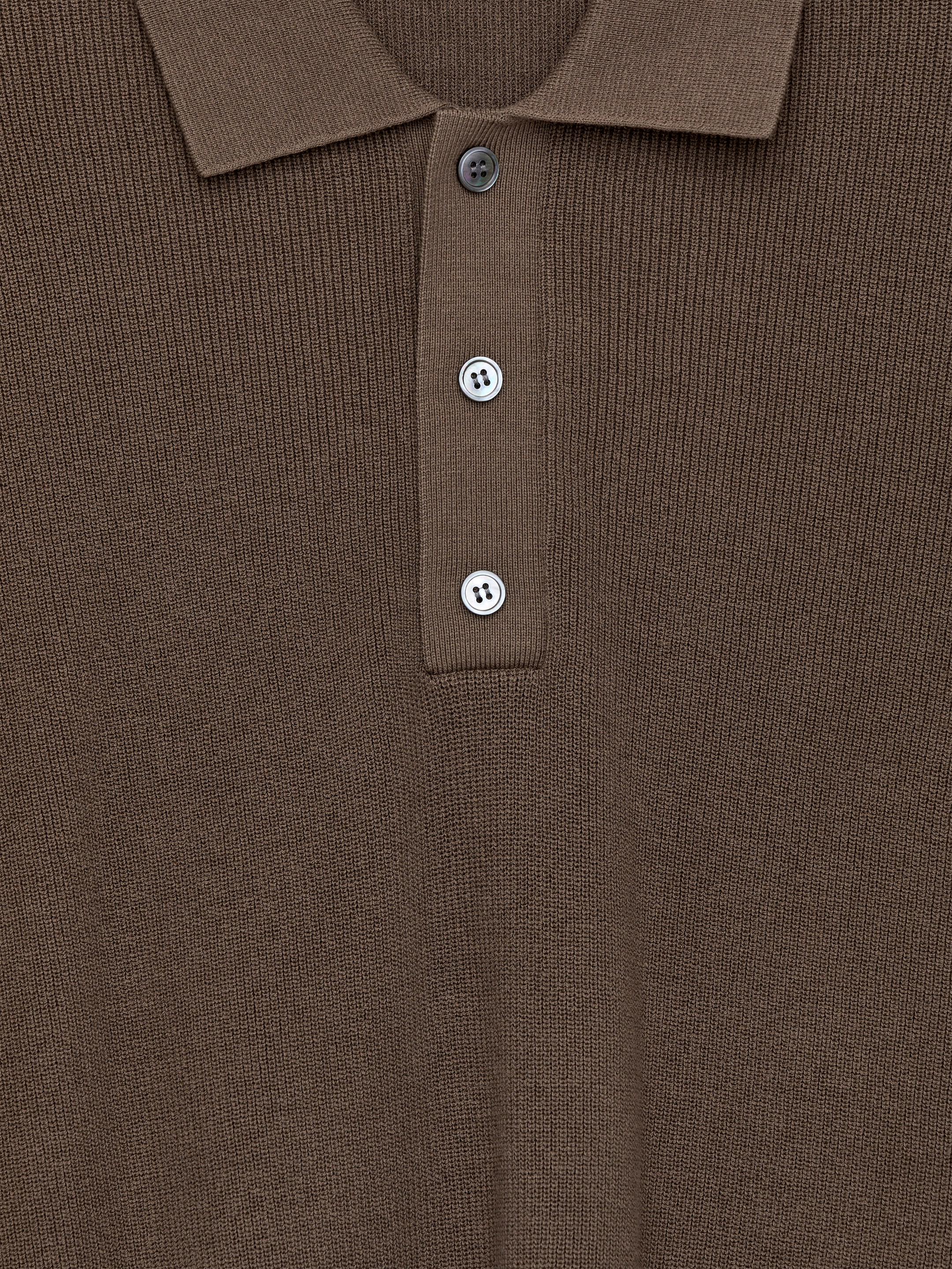 Fine-Knit Polo Shirt - Mole - Relaxed fit - Men - StillMedia/DescriptiveDetail - 1