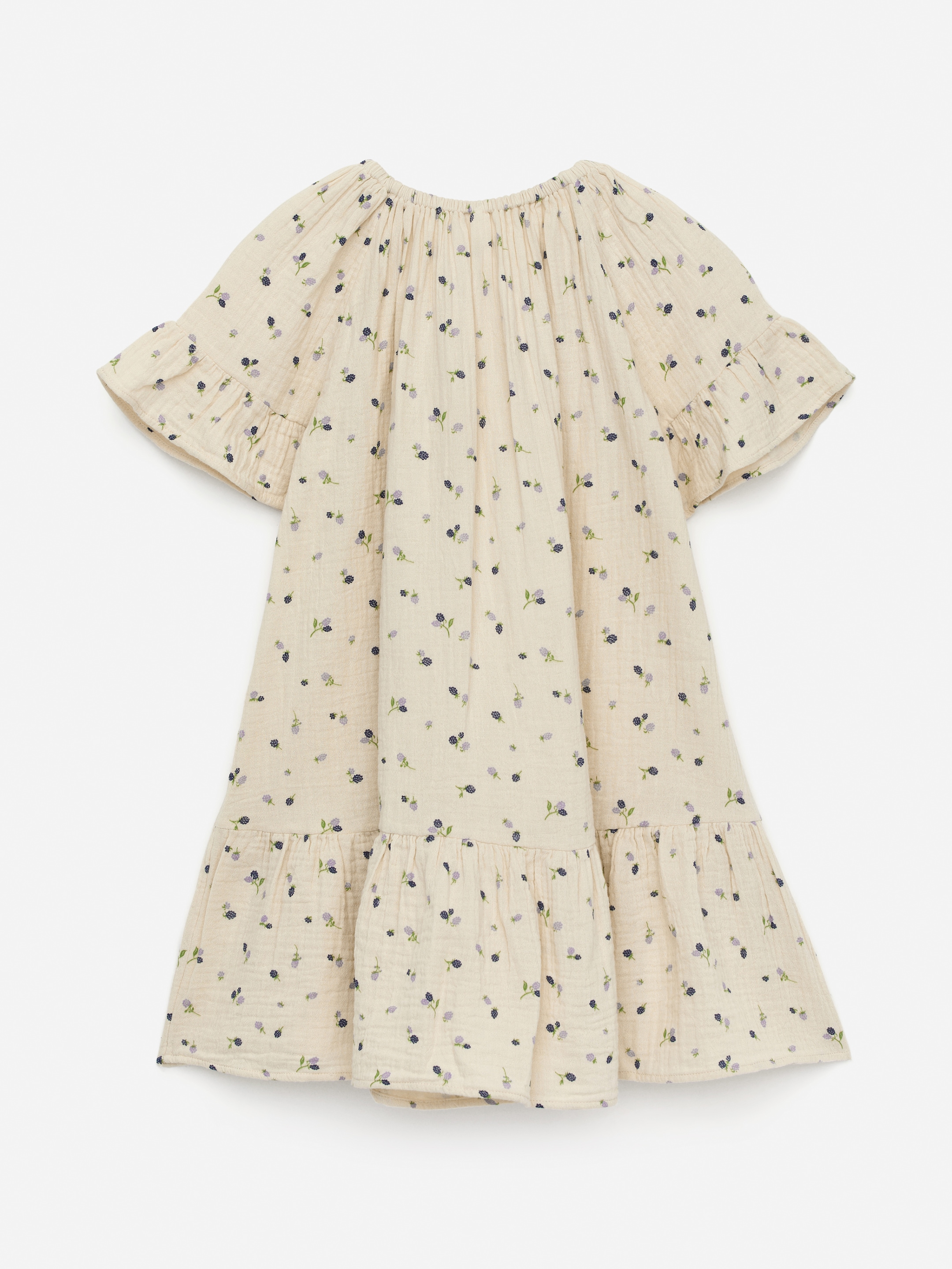 Robe en mousseline de coton - Beige/Mûres - Loose fit - Enfant - StillMedia/DescriptiveStillLife - 2